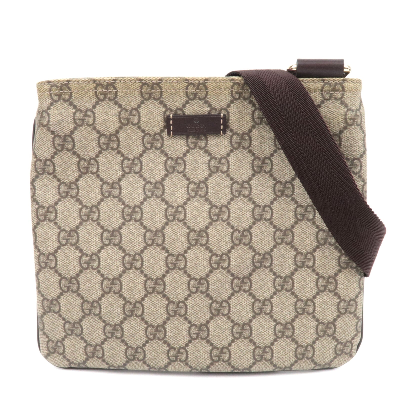 GUCCI GG Supreme Shoulder Bag Beige Brown 20153887208