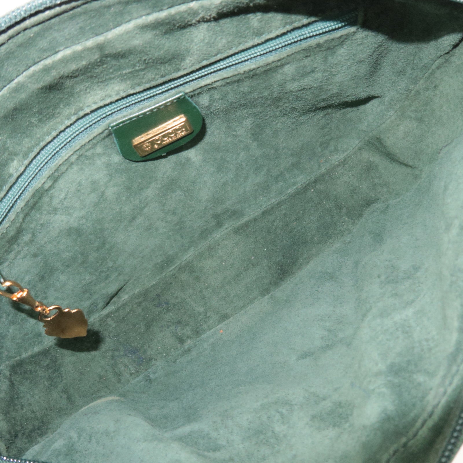 GUCCI Old Gucci Leather Shoulder BagGreen 001.093.1050