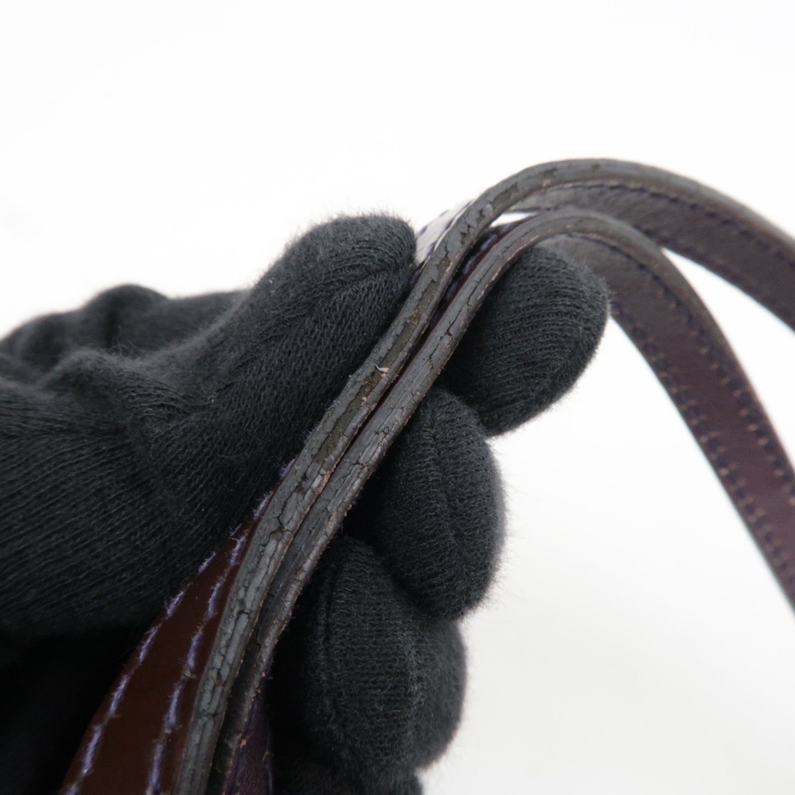 GUCCI Jolly GG Canvas Patent Tote Bag 211975