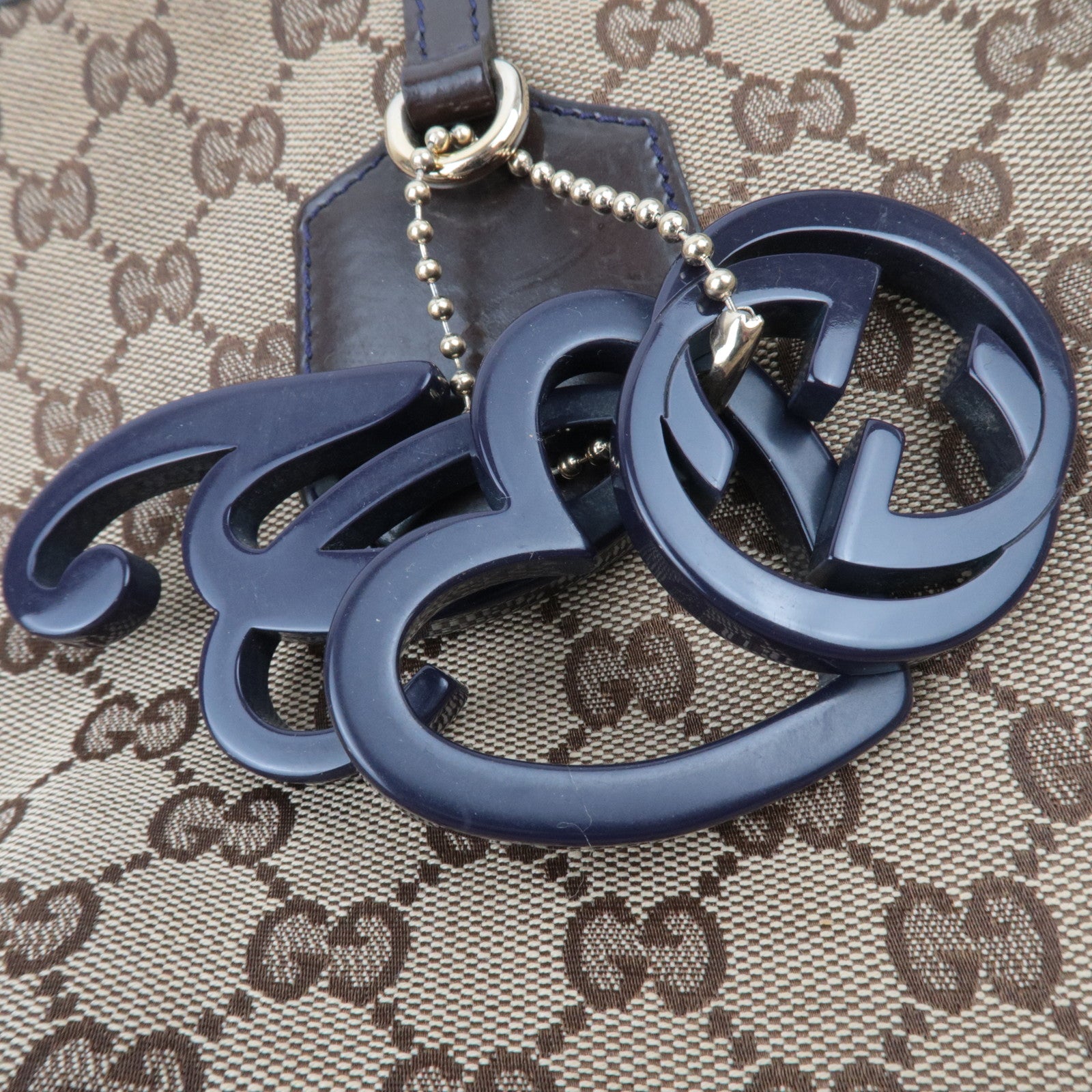 GUCCI Jolly GG Canvas Patent Tote Bag 211975