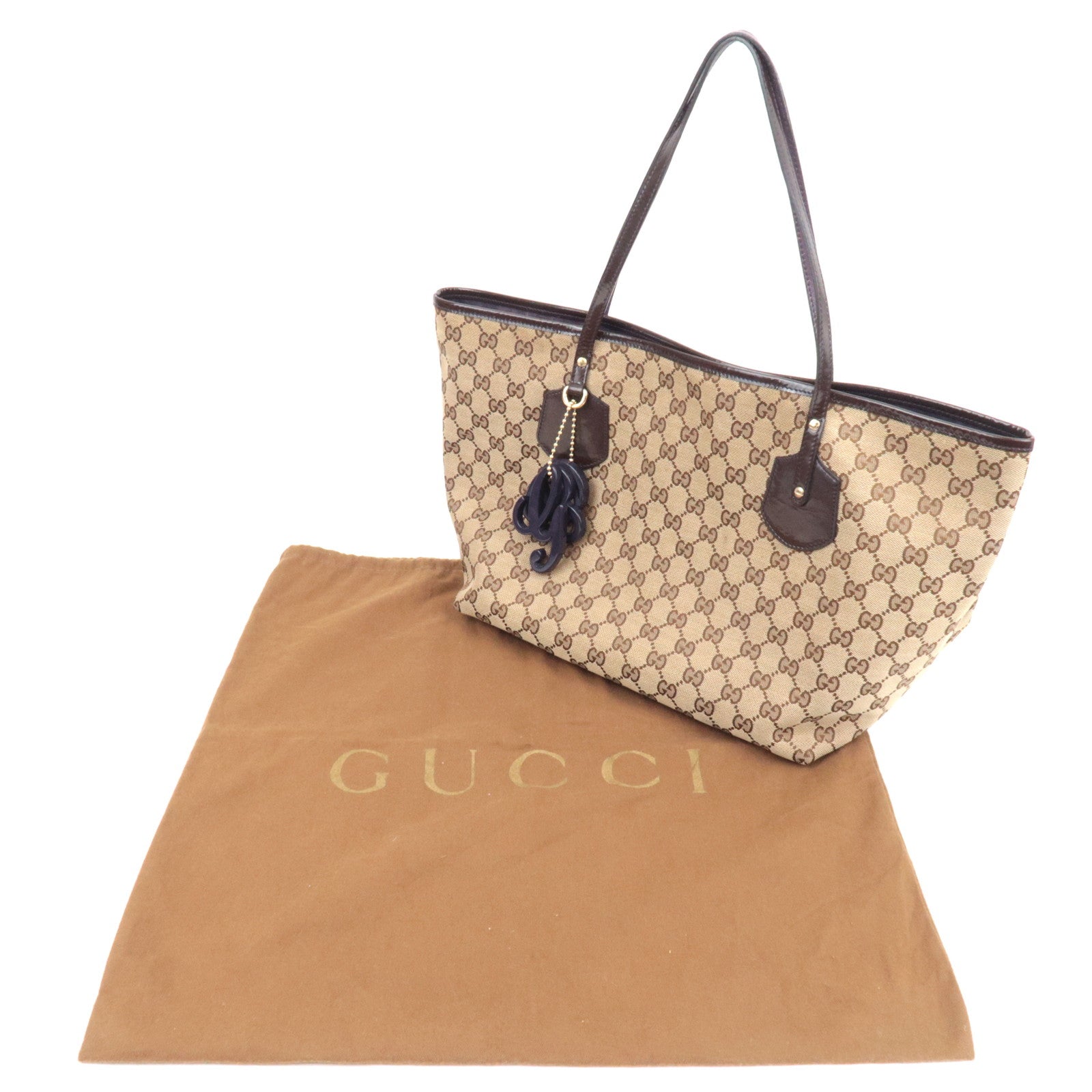 GUCCI Jolly GG Canvas Patent Tote Bag 211975