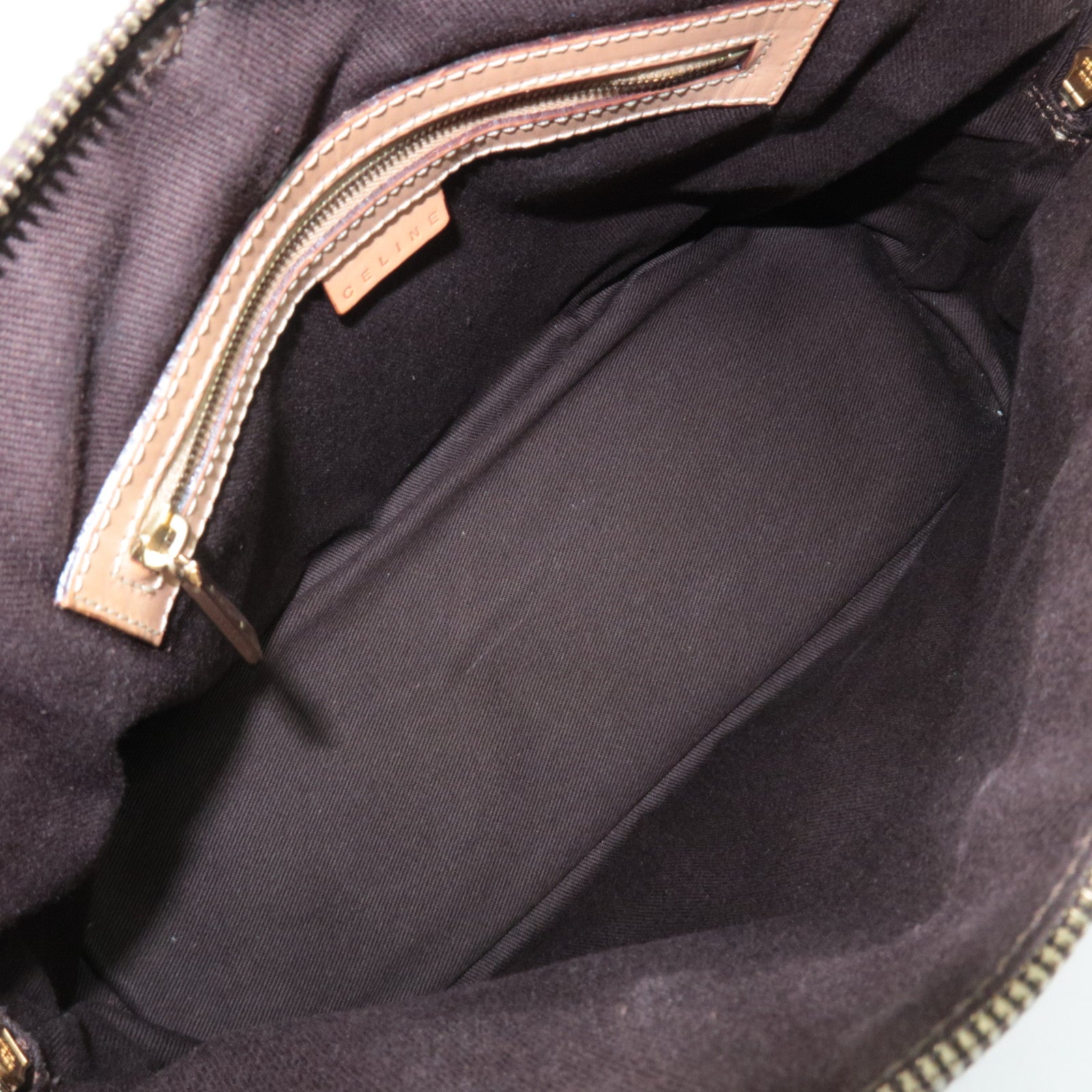 CELINE Macadam PVC Leather 2Way Handbag Brown