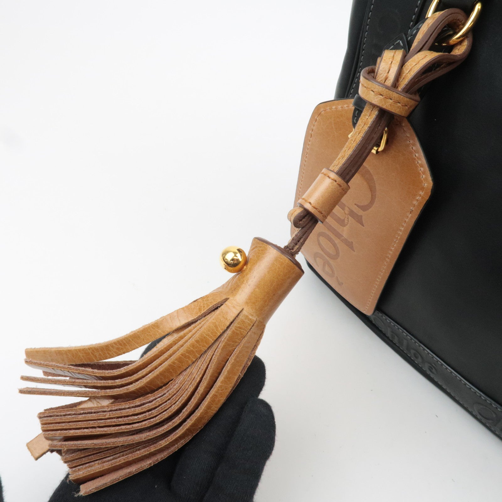 Chloe Eden Leather Tote Bag Black
