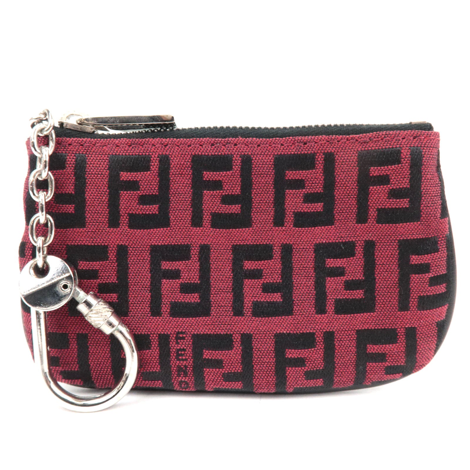 FENDI Zucchino Canvas Leather Coin Case 8AP00487242