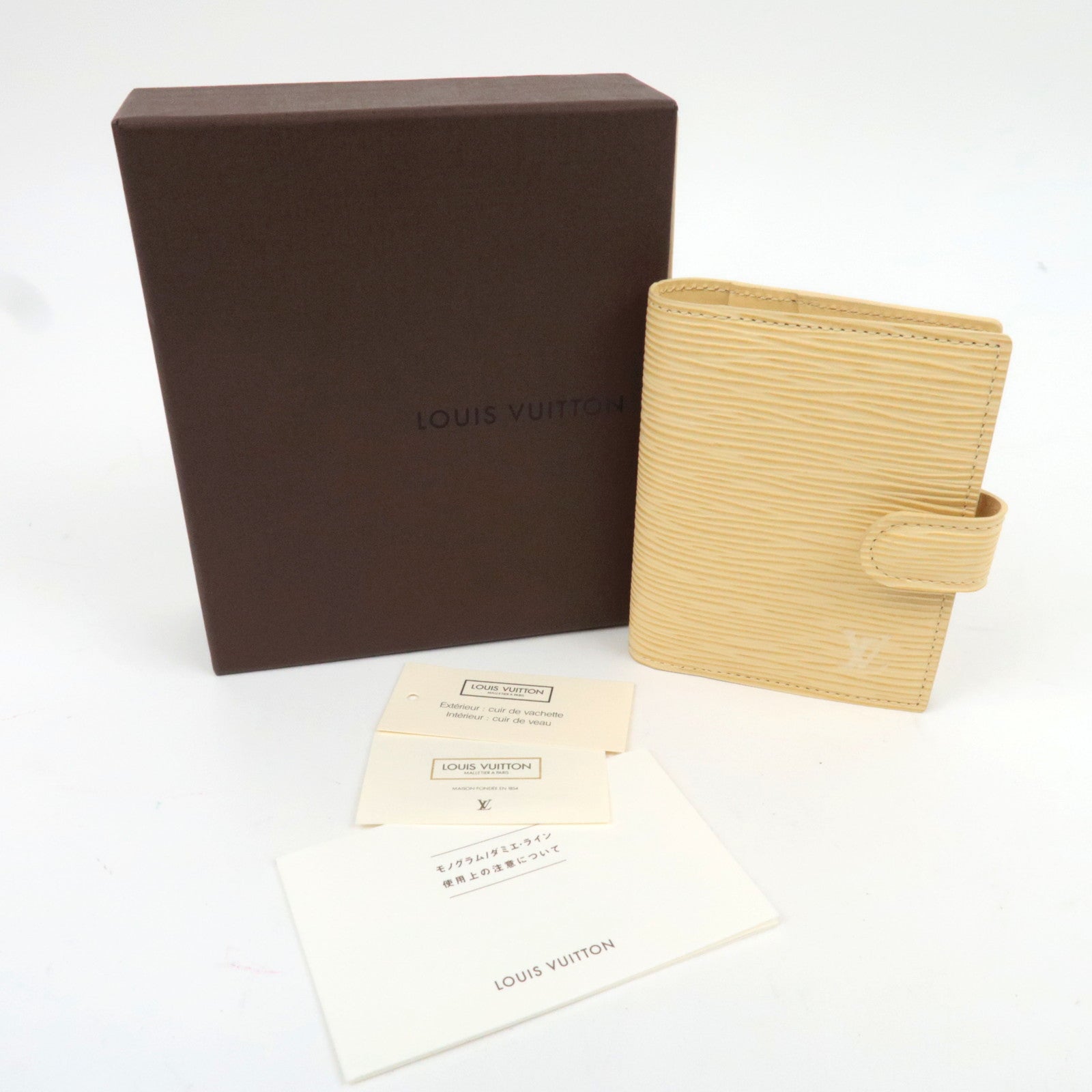 Louis Vuitton Epi Agenda Mini Planner Cover Vanille R2007