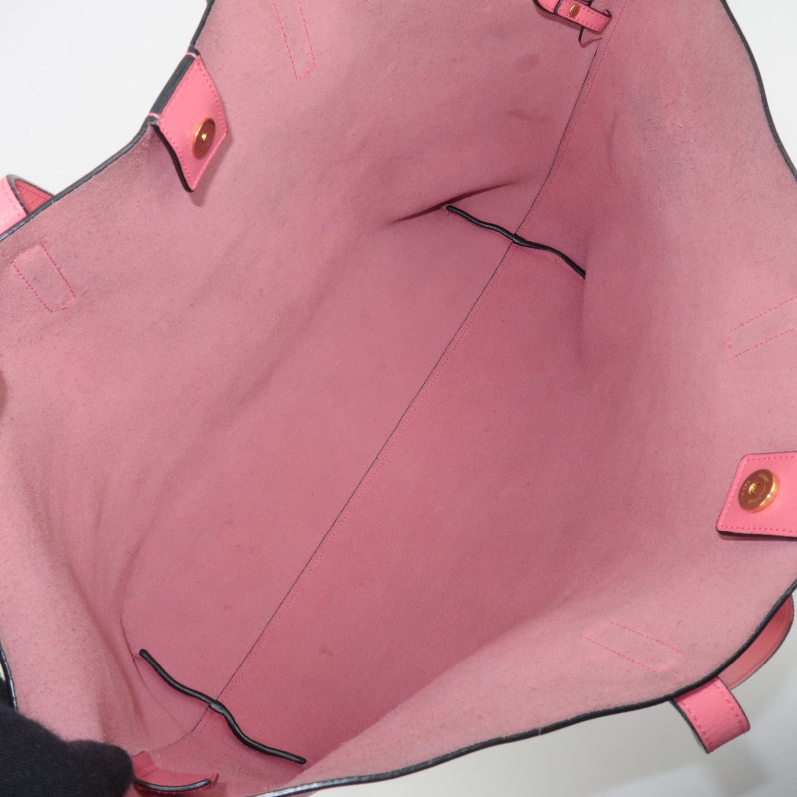 SAINT LAURENT Leather Shopping Tote Bag Pink 394195
