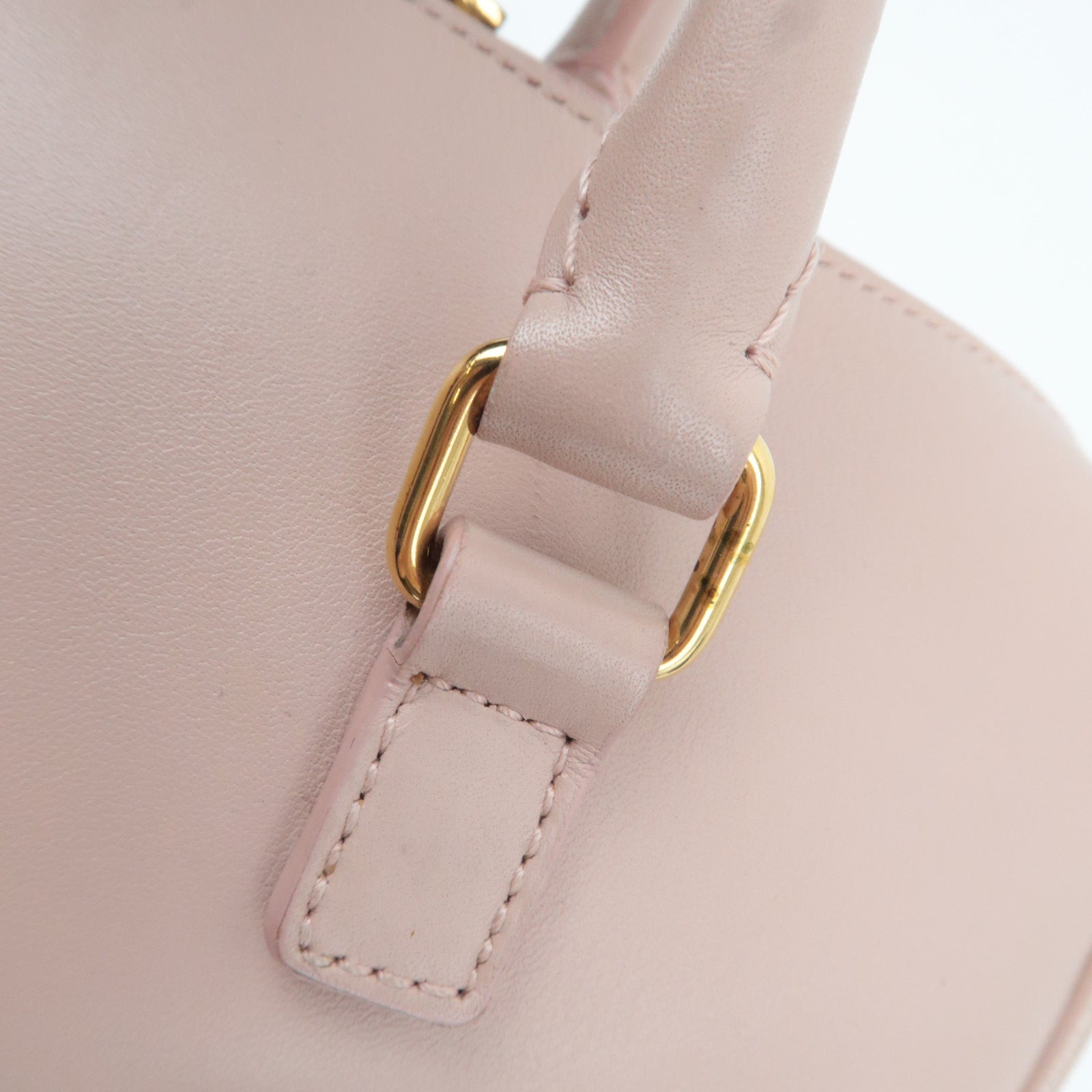 SAINT LAURENT Baby Duffle 2Way Leather Handbag Pink 330958