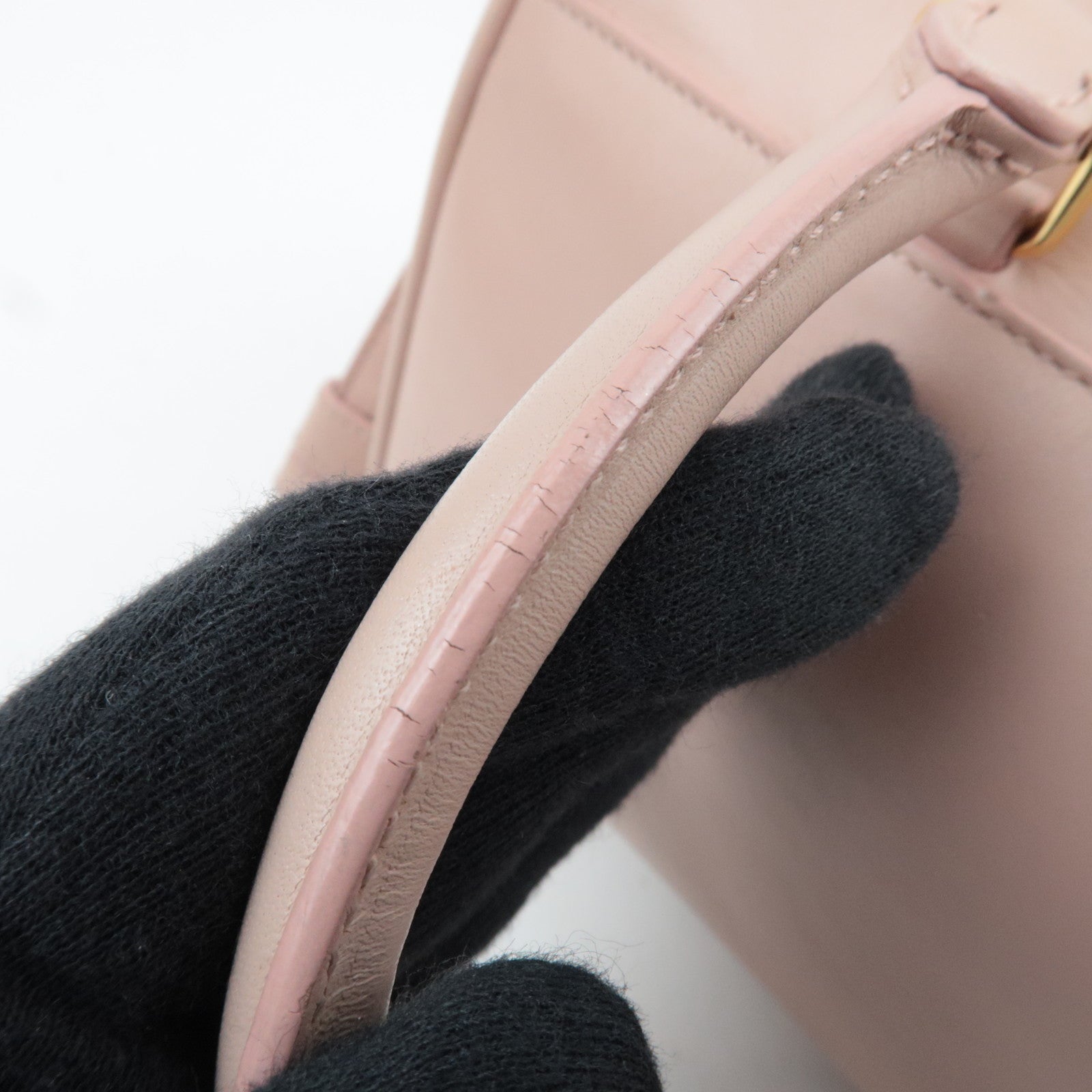 SAINT LAURENT Baby Duffle 2Way Leather Handbag Pink 330958