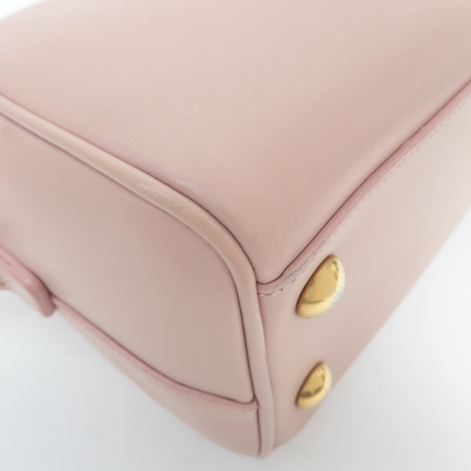 SAINT LAURENT Baby Duffle 2Way Leather Handbag Pink 330958