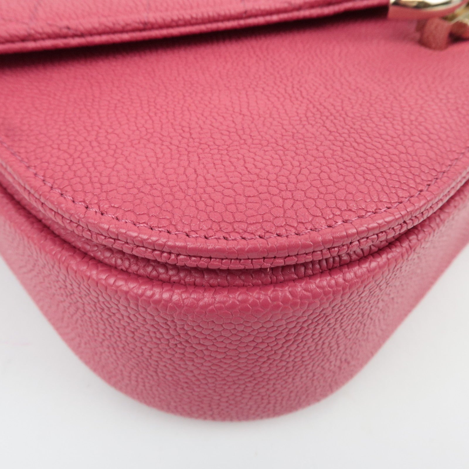 CHANEL Matelasse CC Coil Caviarskin 2Way Chain Shoulder Bag Pink A93659
