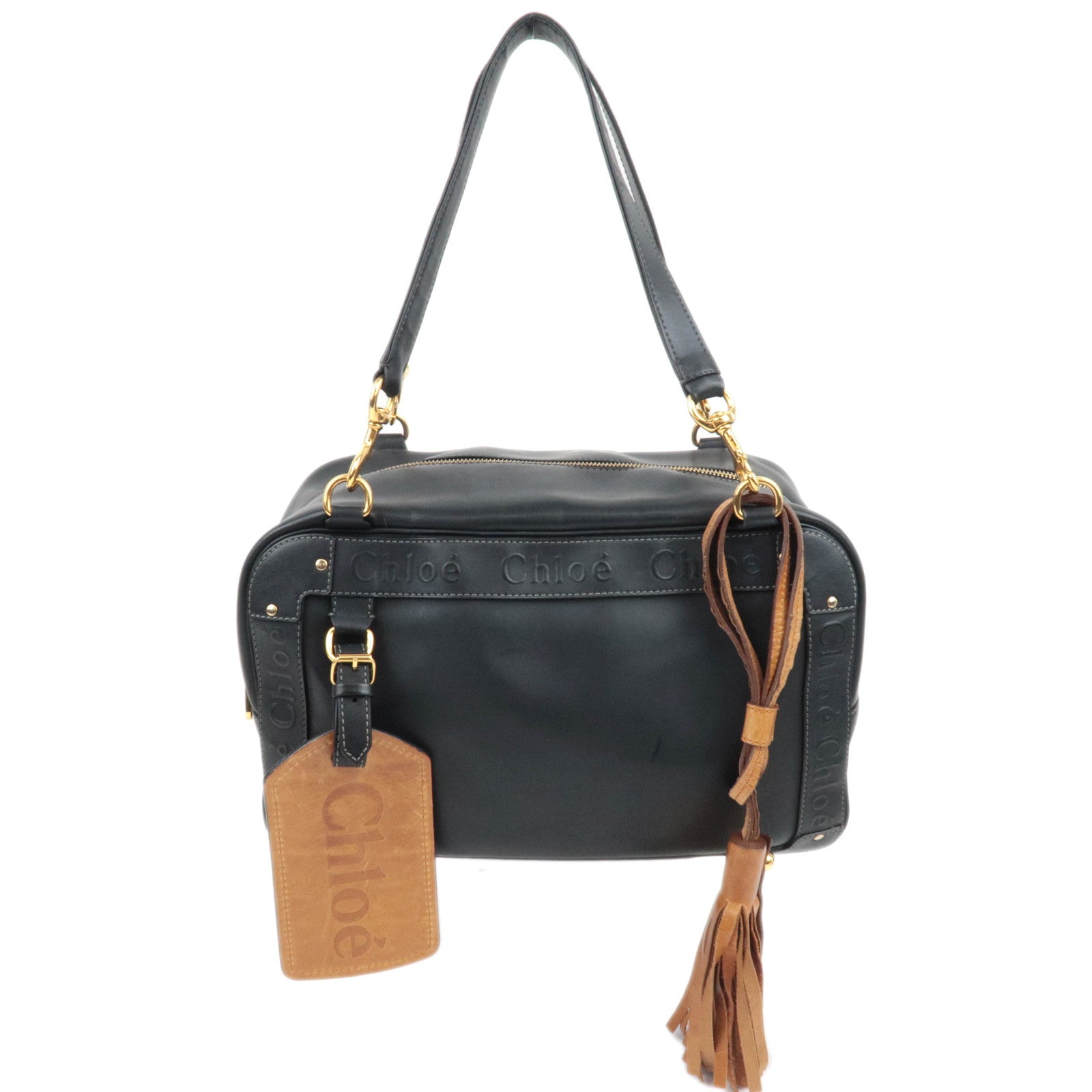 Chloe Ethel Leather Shoulder Bag Black87272