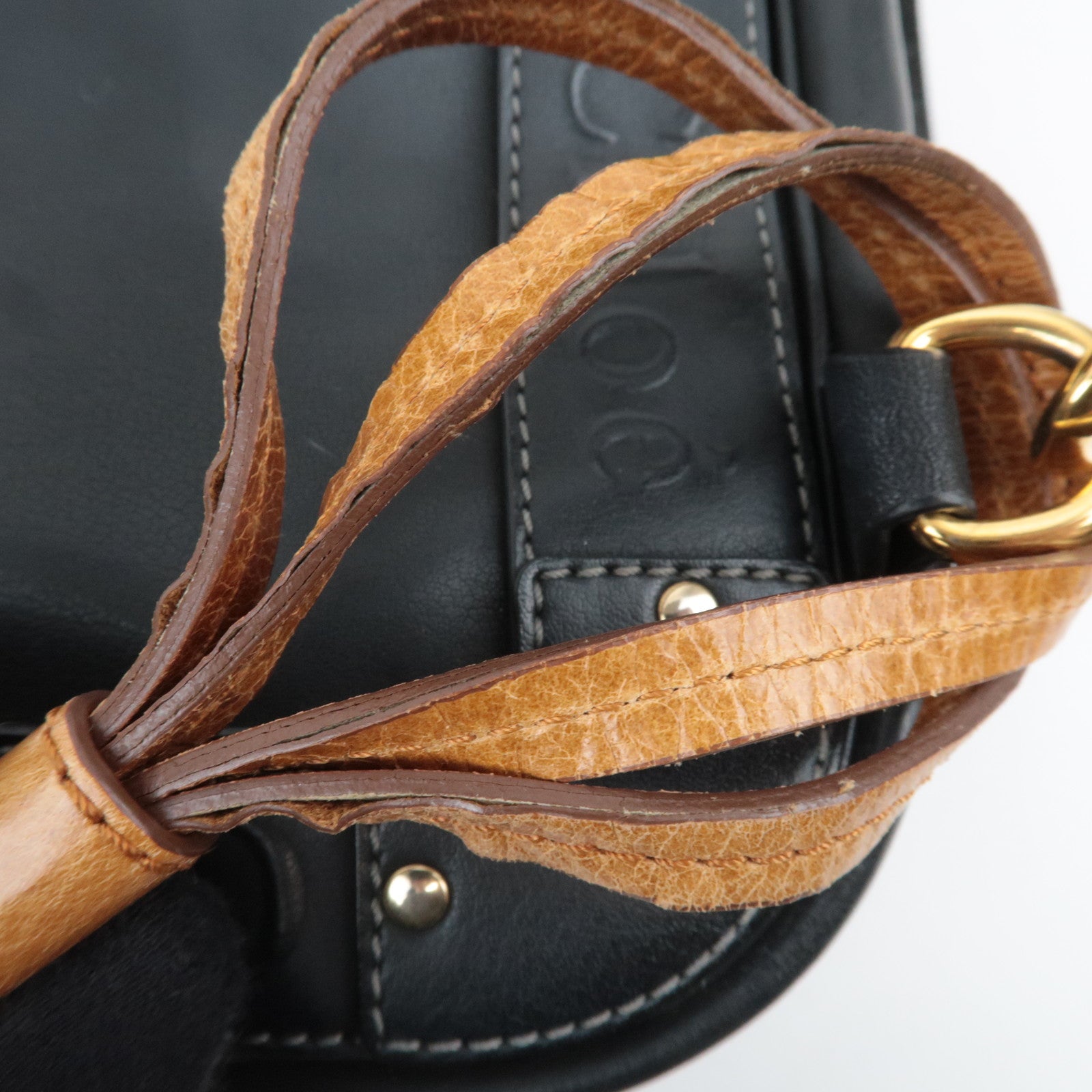 Chloe Ethel Leather Shoulder Bag Black