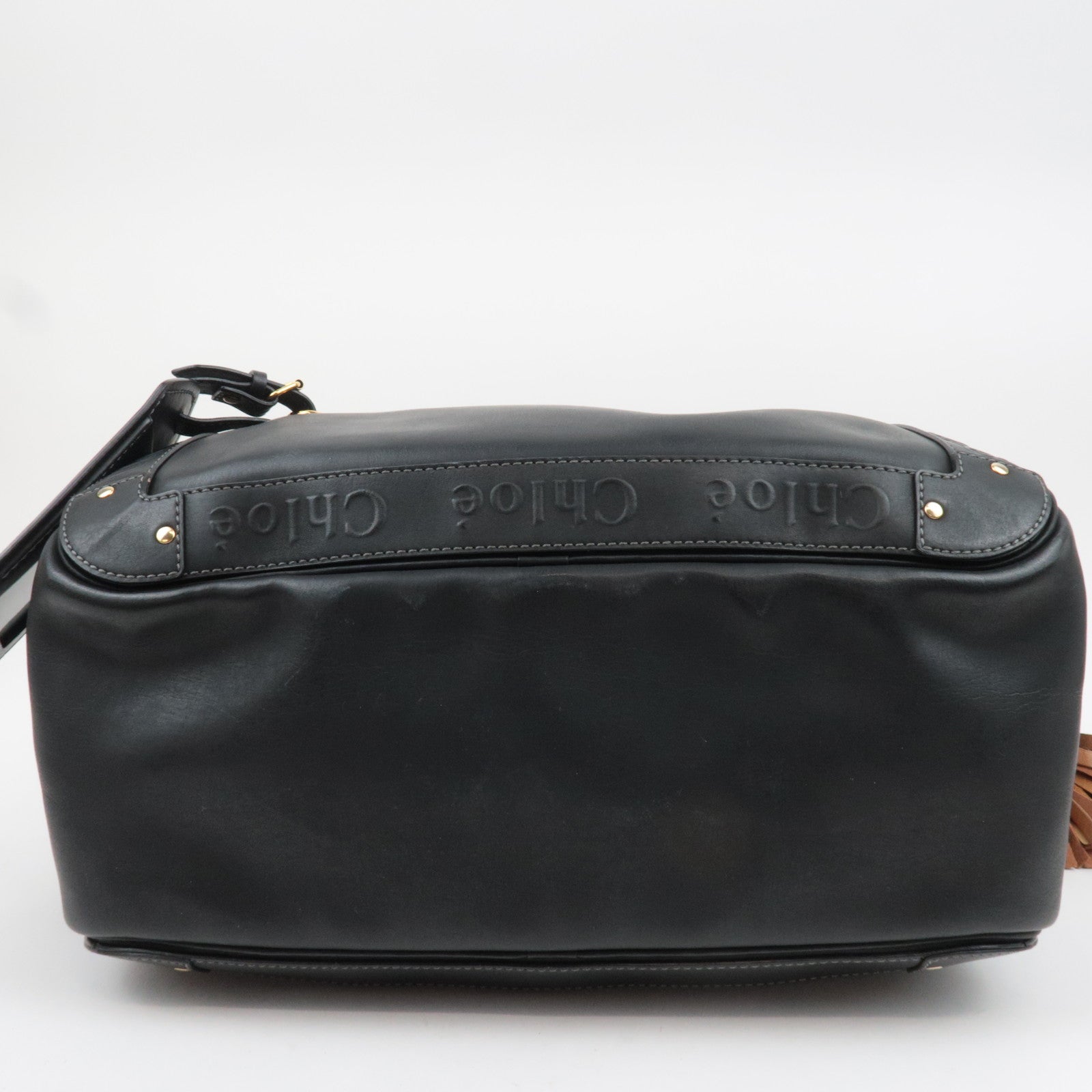 Chloe Ethel Leather Shoulder Bag Black
