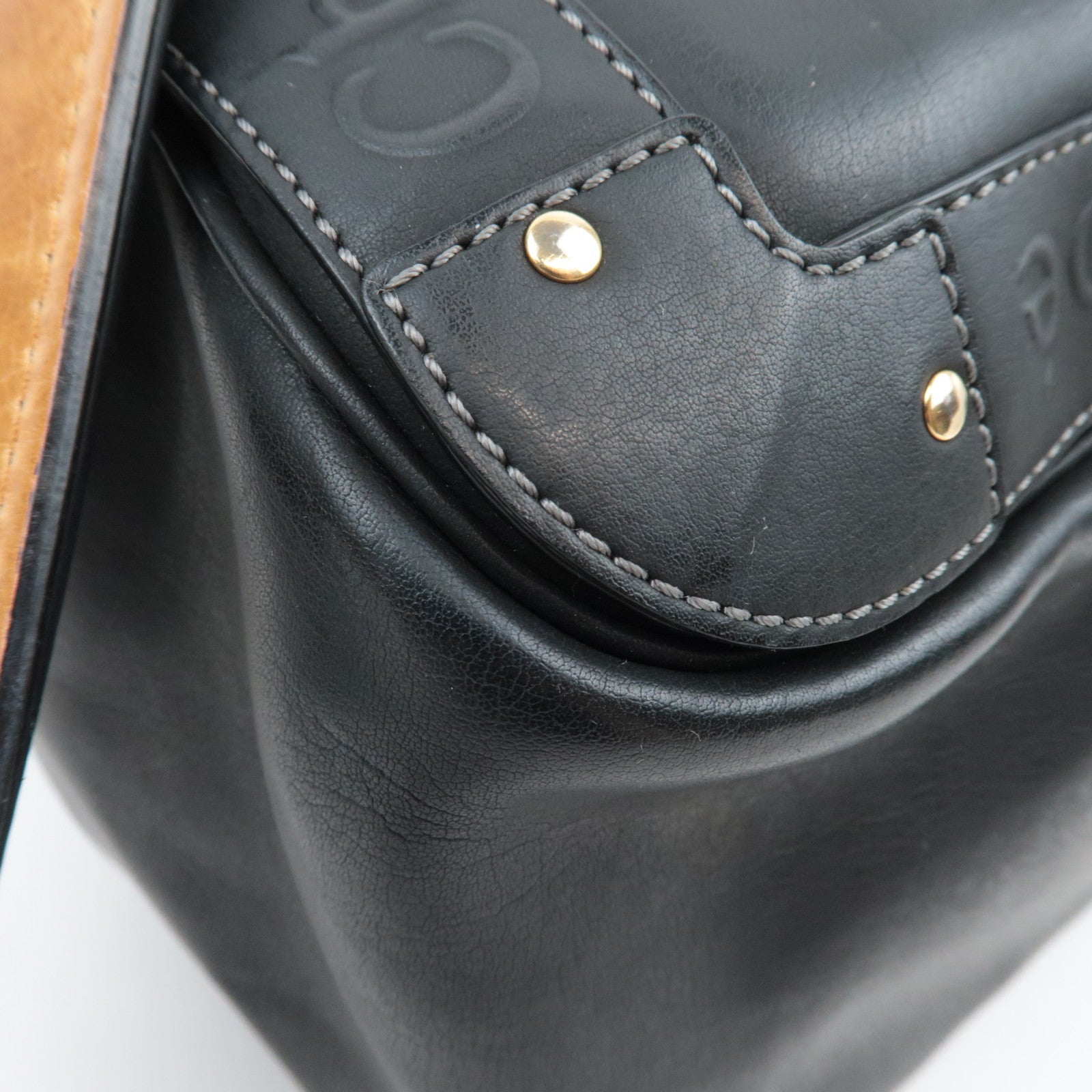 Chloe Ethel Leather Shoulder Bag Black