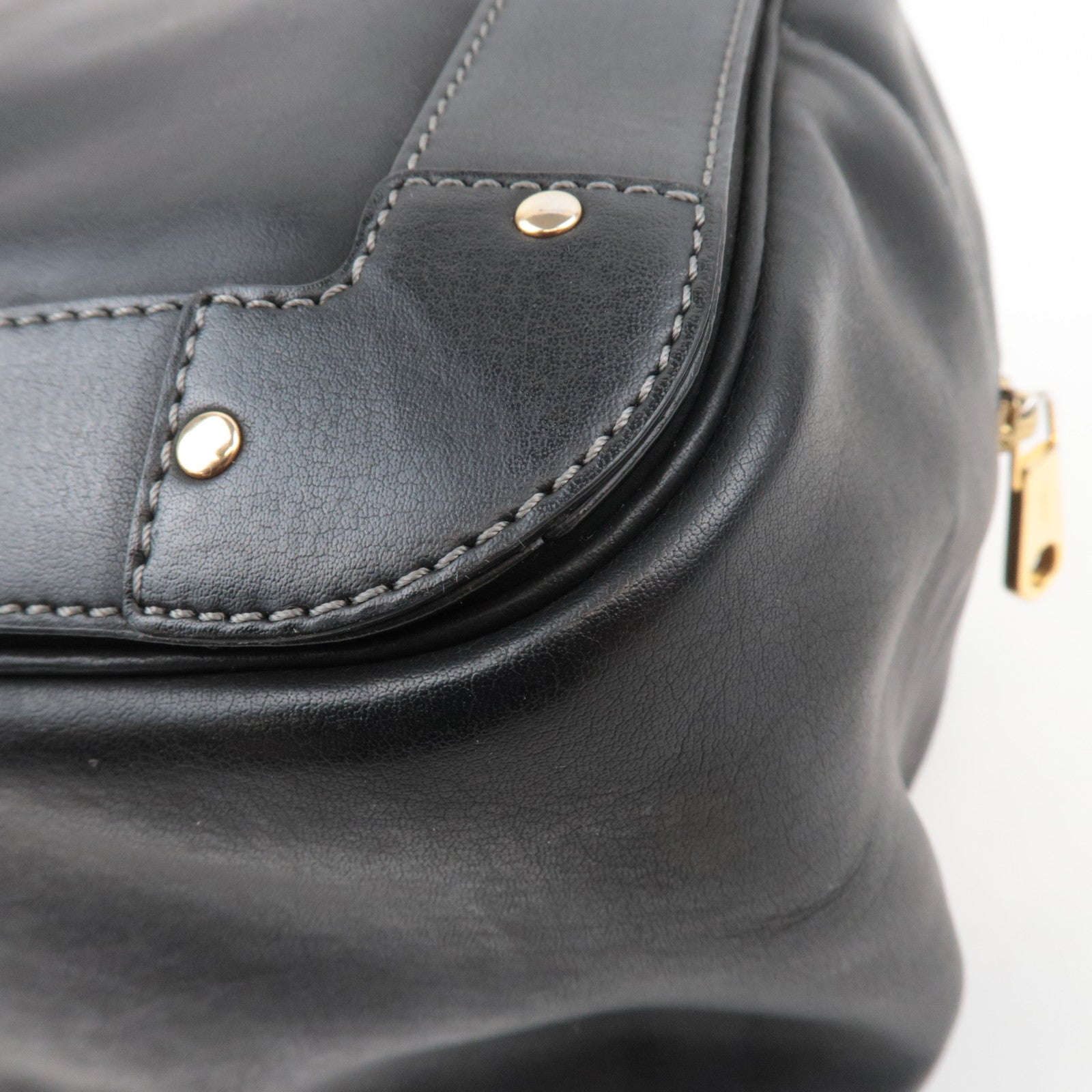 Chloe Ethel Leather Shoulder Bag Black