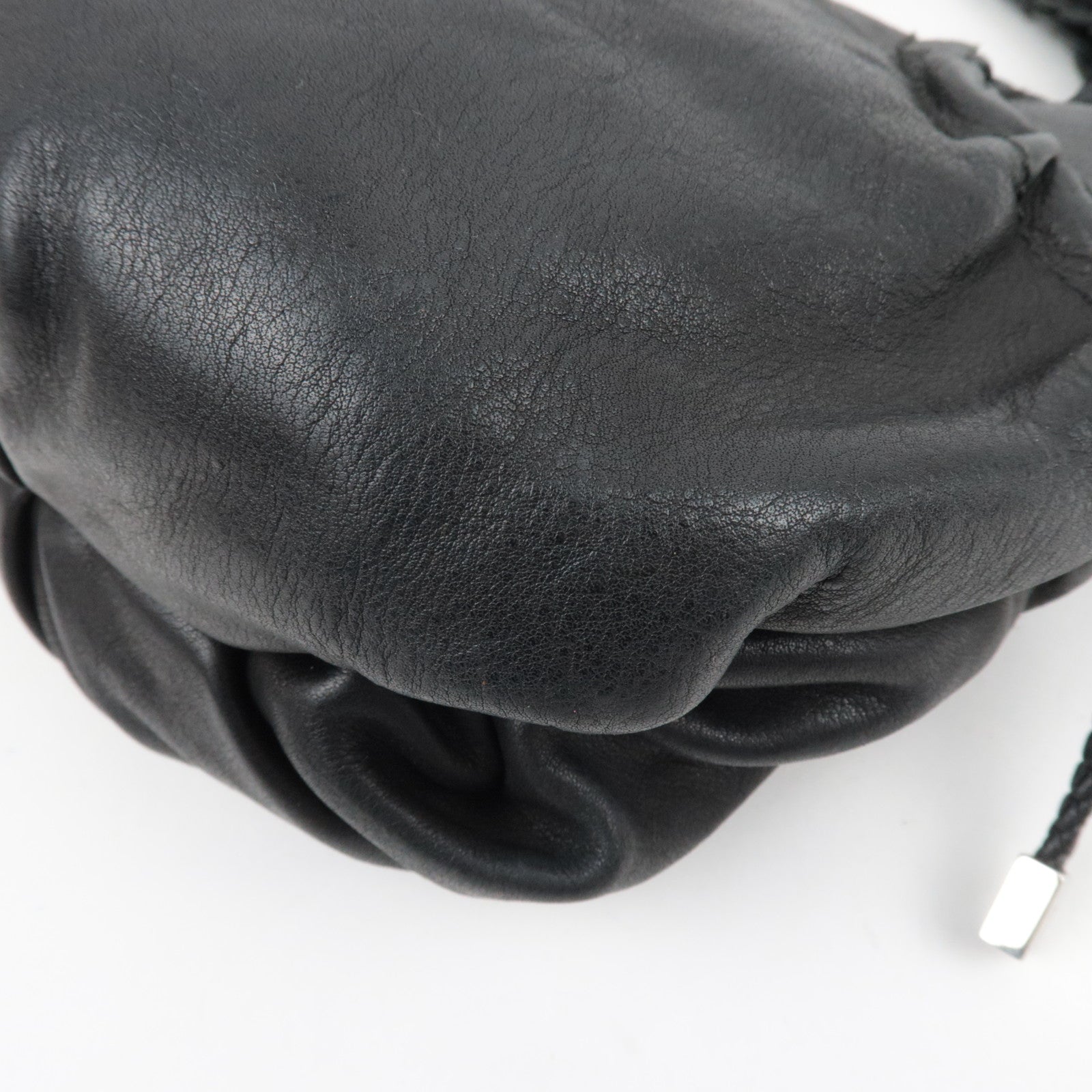 Ferragamo Gancini Perforated Leather Shoulder Bag Black