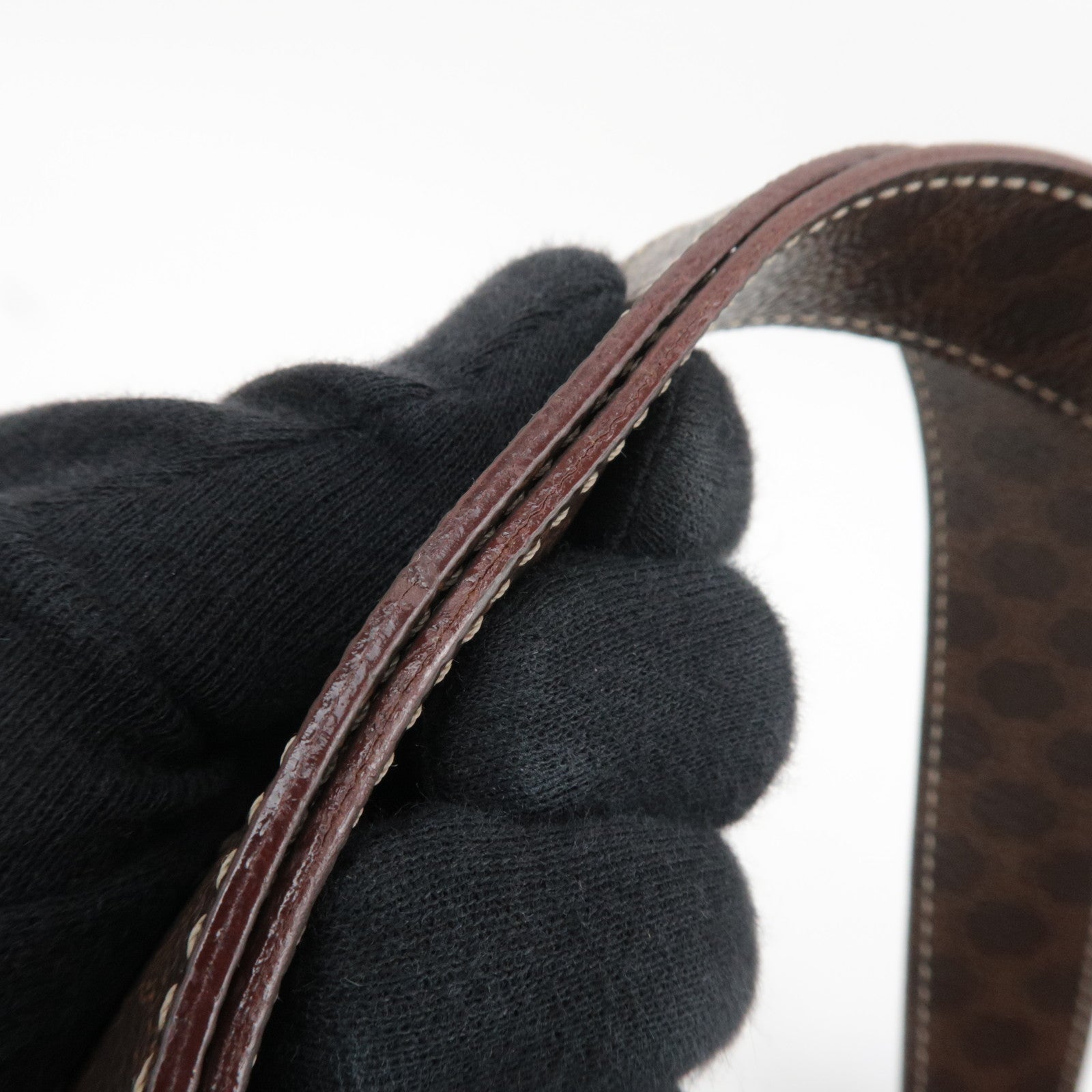 CELINE Macadam PVC Tote Bag Brown