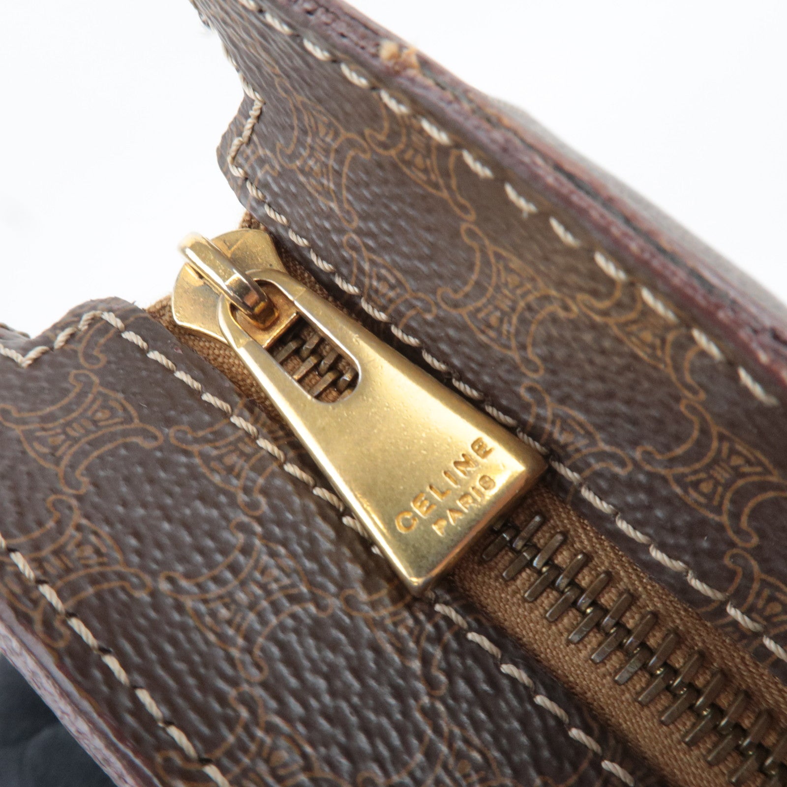 CELINE Macadam PVC Tote Bag Brown