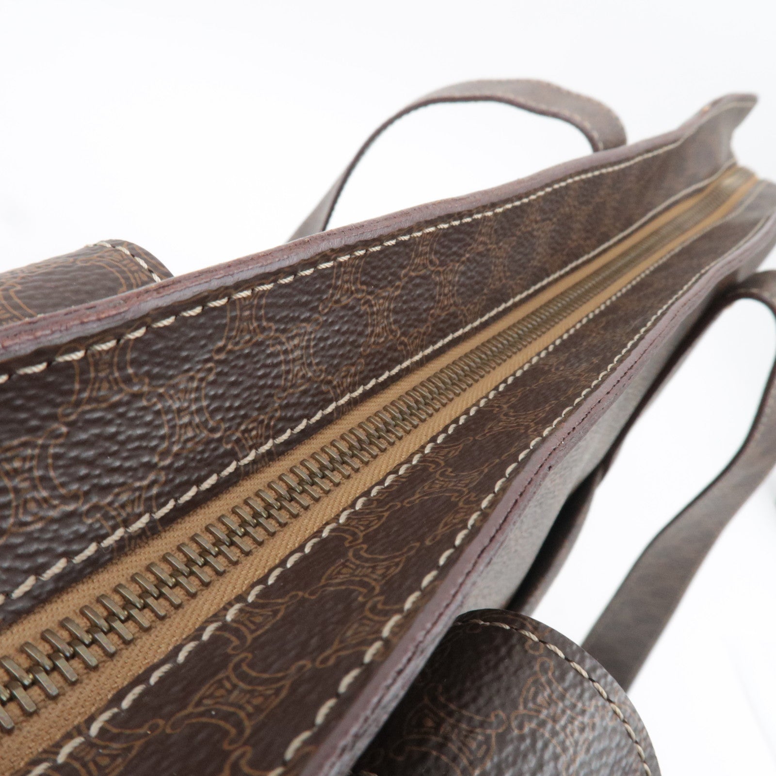 CELINE Macadam PVC Tote Bag Brown