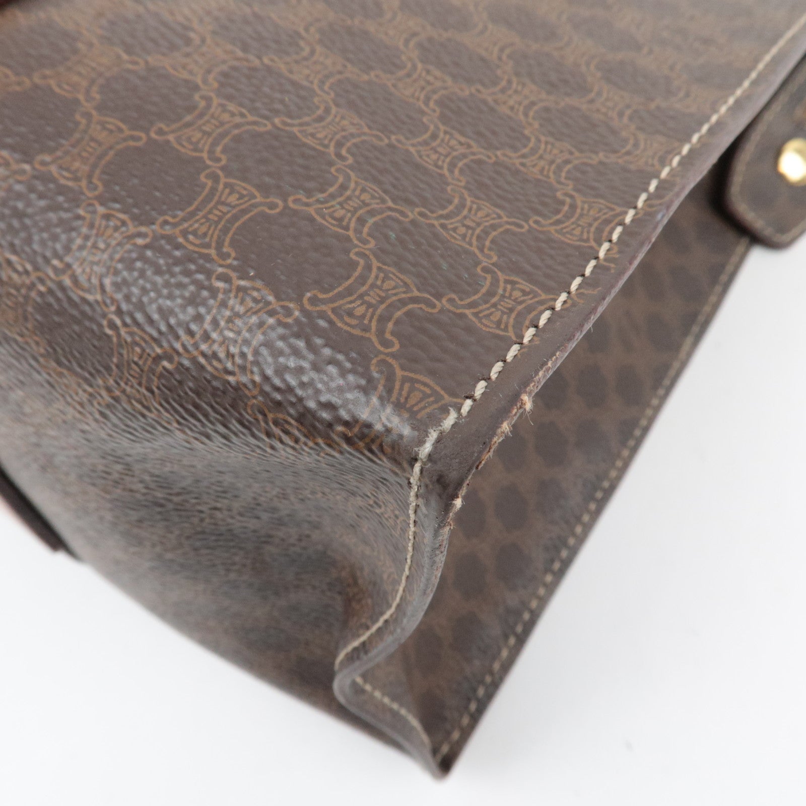 CELINE Macadam PVC Tote Bag Brown