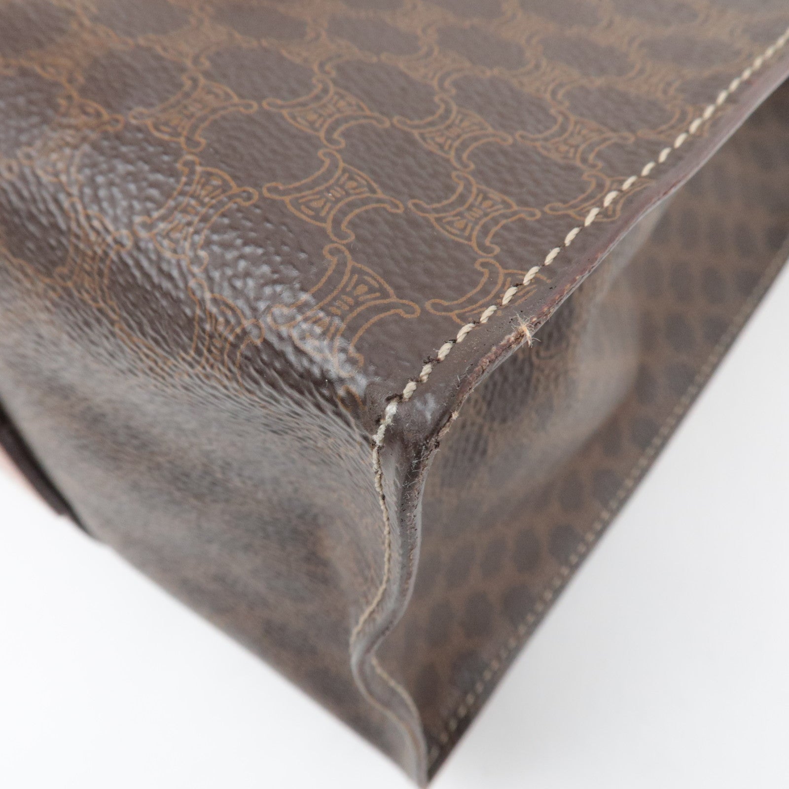 CELINE Macadam PVC Tote Bag Brown