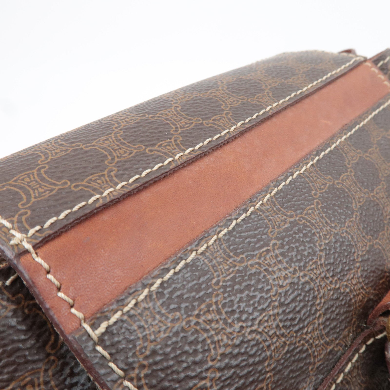 CELINE Macadam PVC Leather Backpack Brown