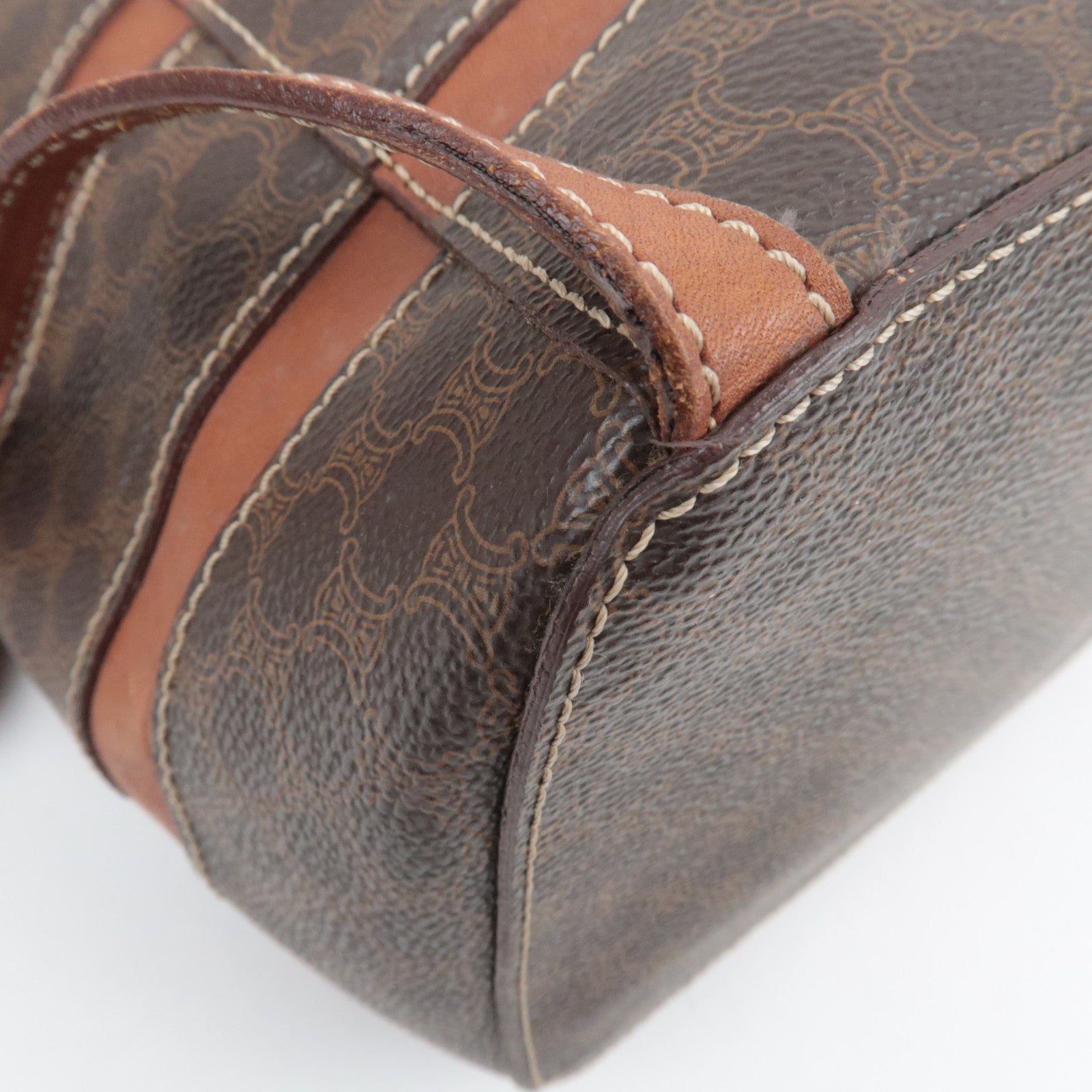 CELINE Macadam PVC Leather Backpack Brown