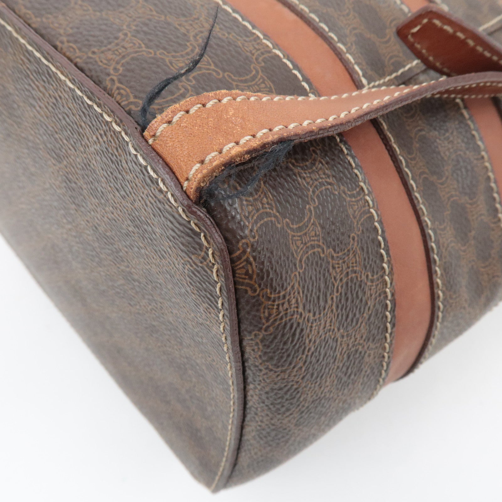 CELINE Macadam PVC Leather Backpack Brown