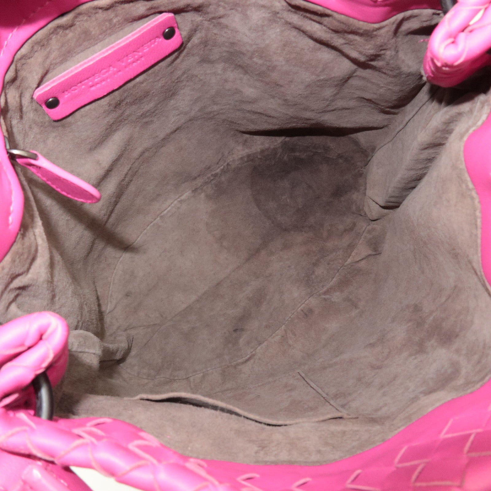 BOTTEGA VENETA Intrecciato Shoulder Bag Leather Pink