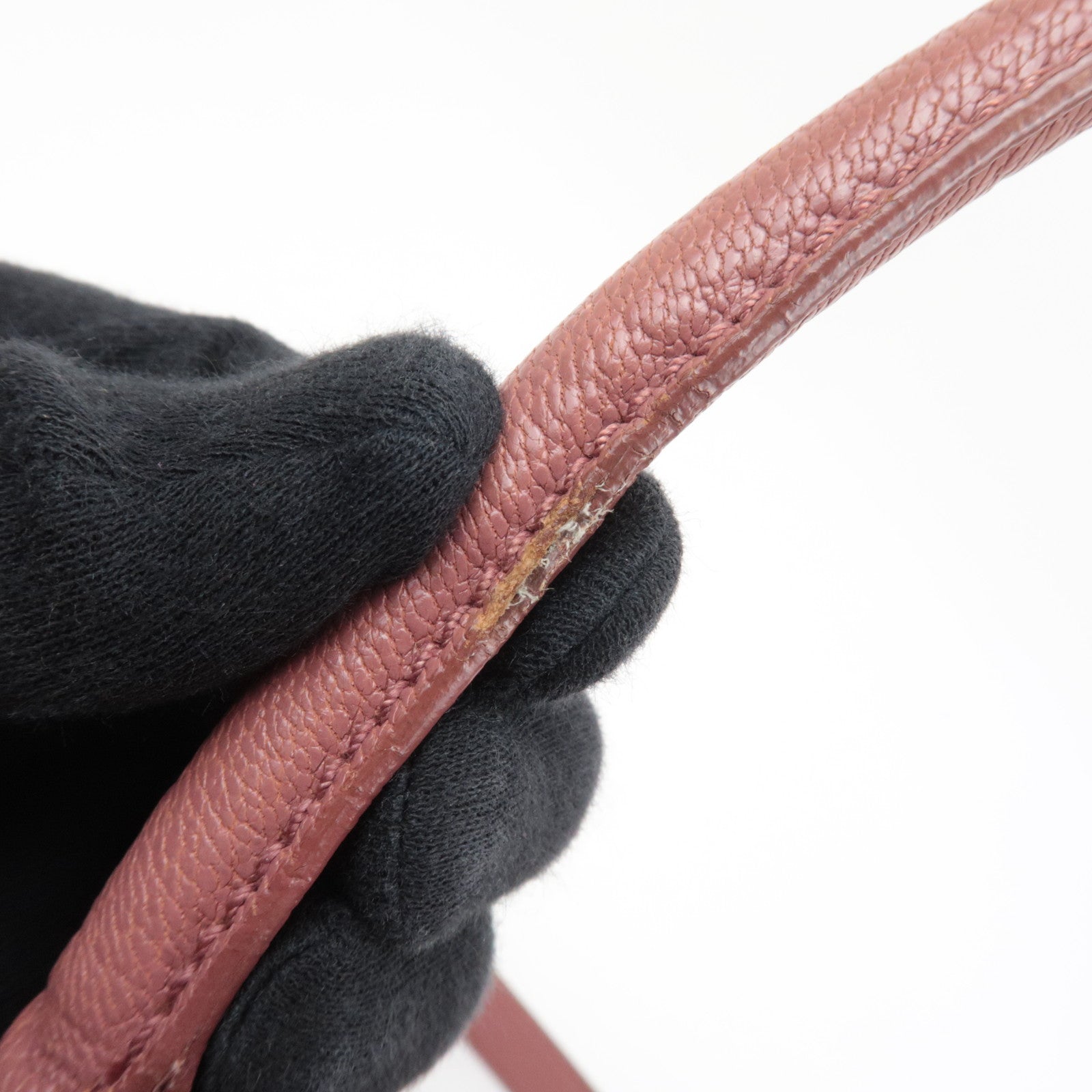 MIU MIU Madras Leather 2Way Handbag Pink