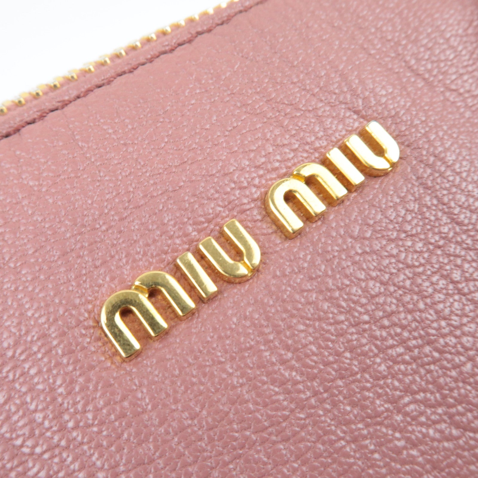 MIU MIU Madras Leather 2Way Handbag Pink