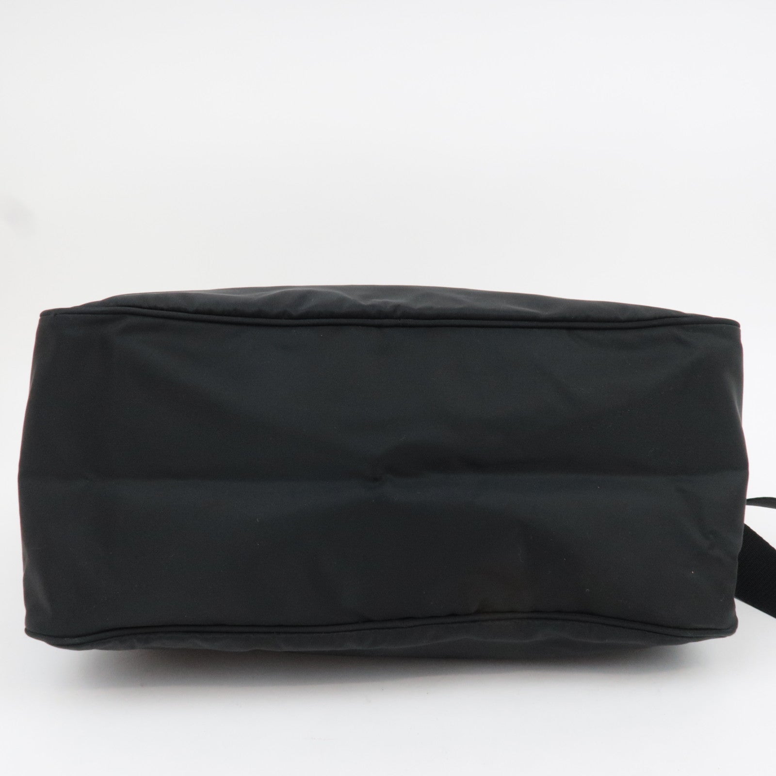 PRADA Nylon Leather Shoulder Bag Black BT0714