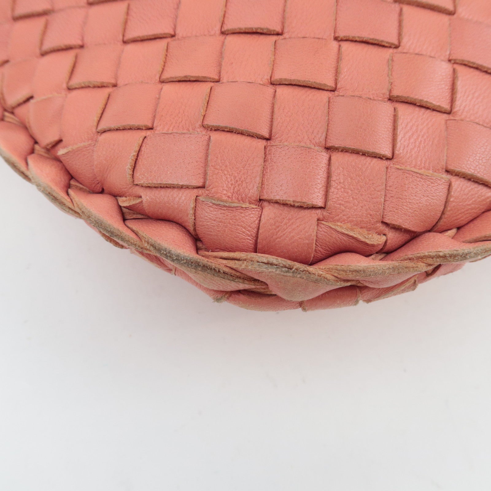 BOTTEGA VENETA Intrecciato Leather Hobo Shoulder Bag Pink 115653