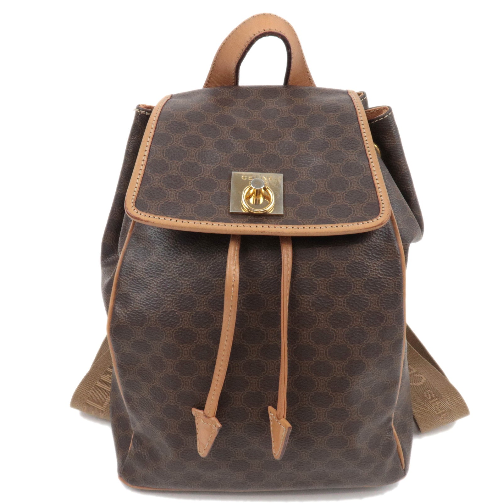 CELINE Macadam PVC Leather Backpack Brown87334