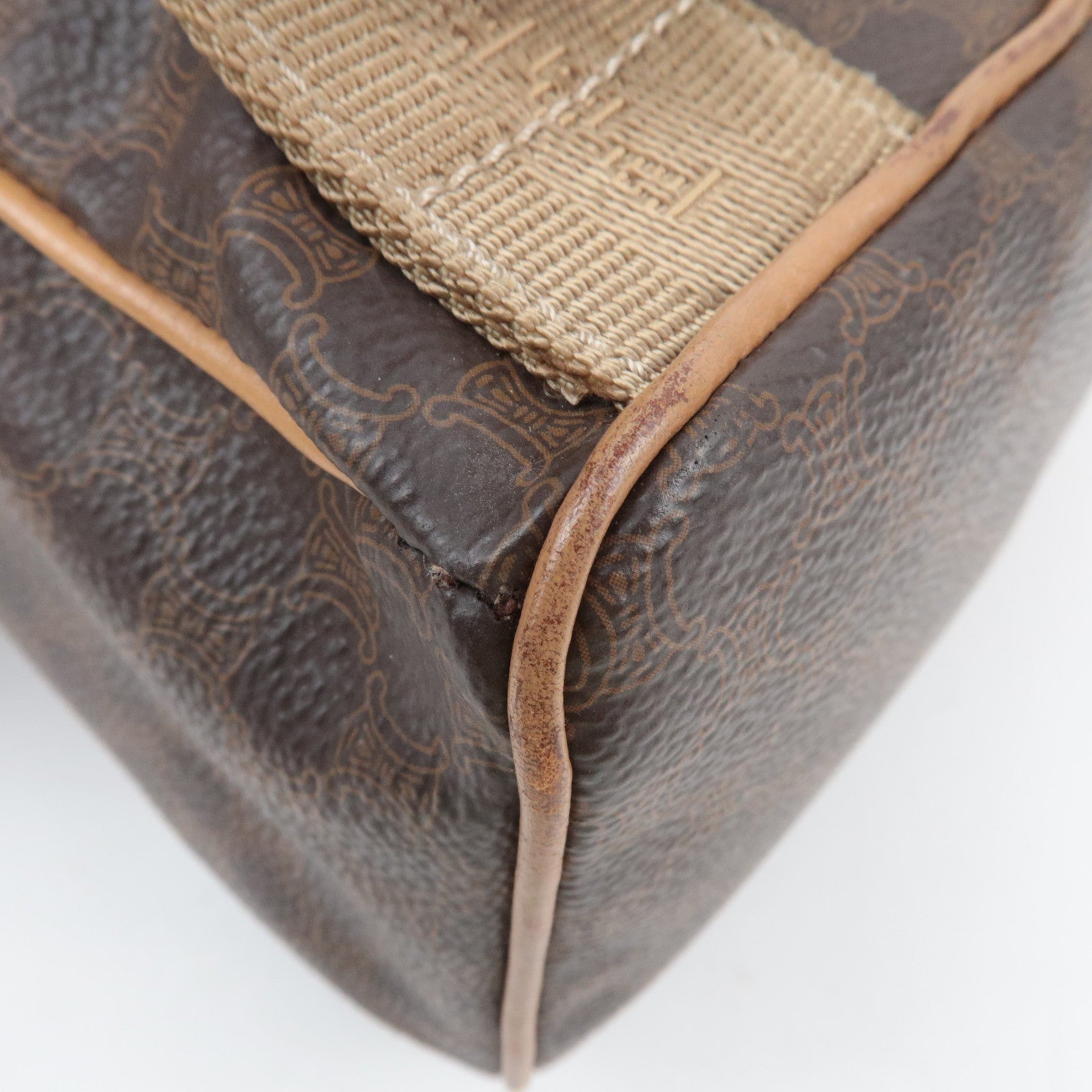 CELINE Macadam PVC Leather Backpack Brown