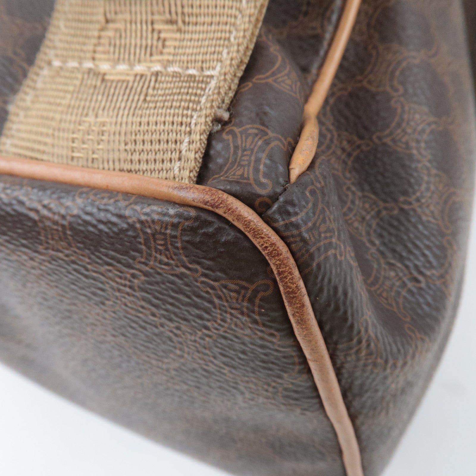 CELINE Macadam PVC Leather Backpack Brown