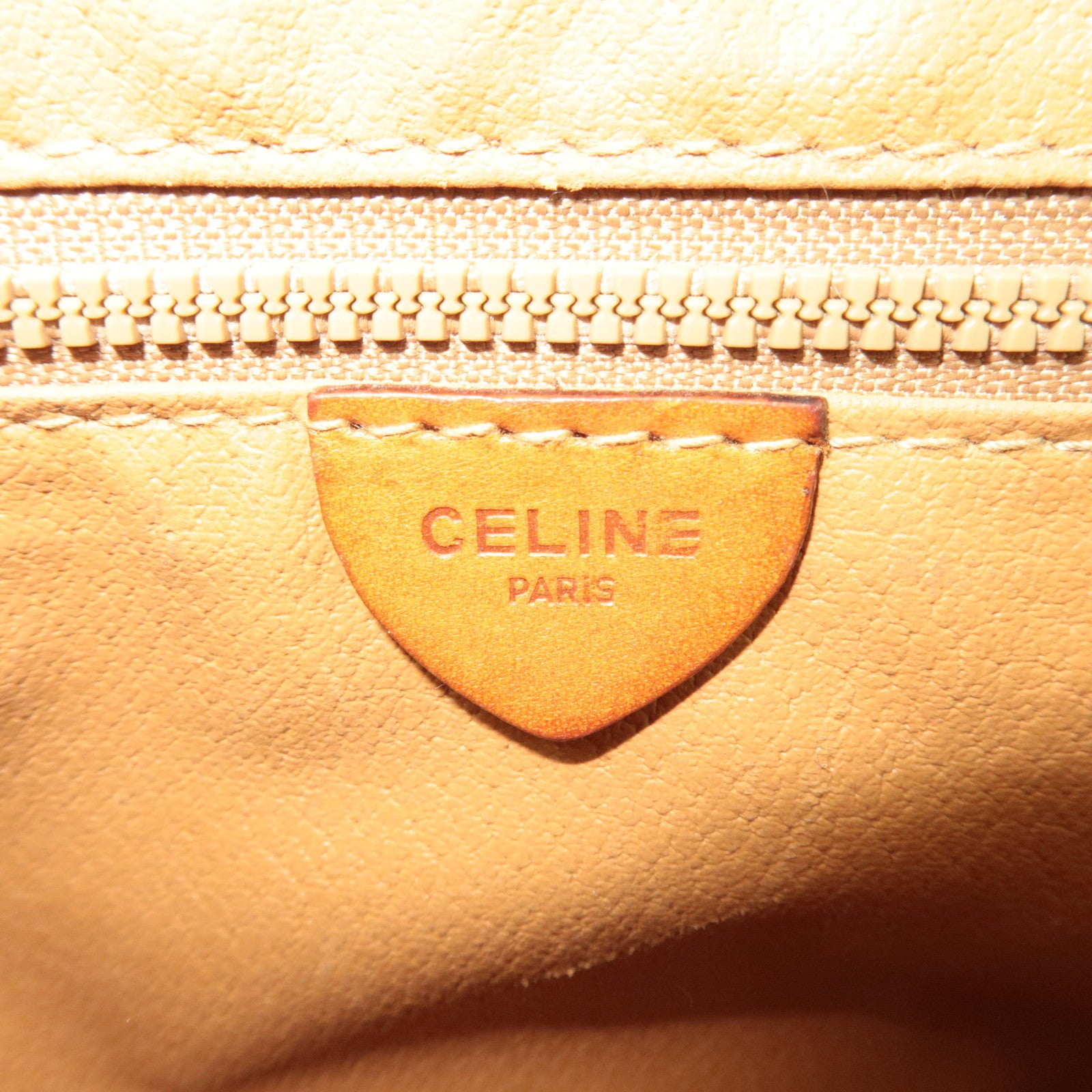 CELINE Macadam PVC Leather Shoulder Bag Brown