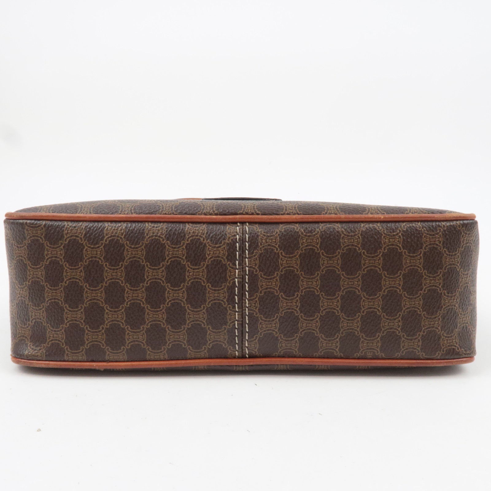 CELINE Macadam PVC Leather Shoulder Bag Brown