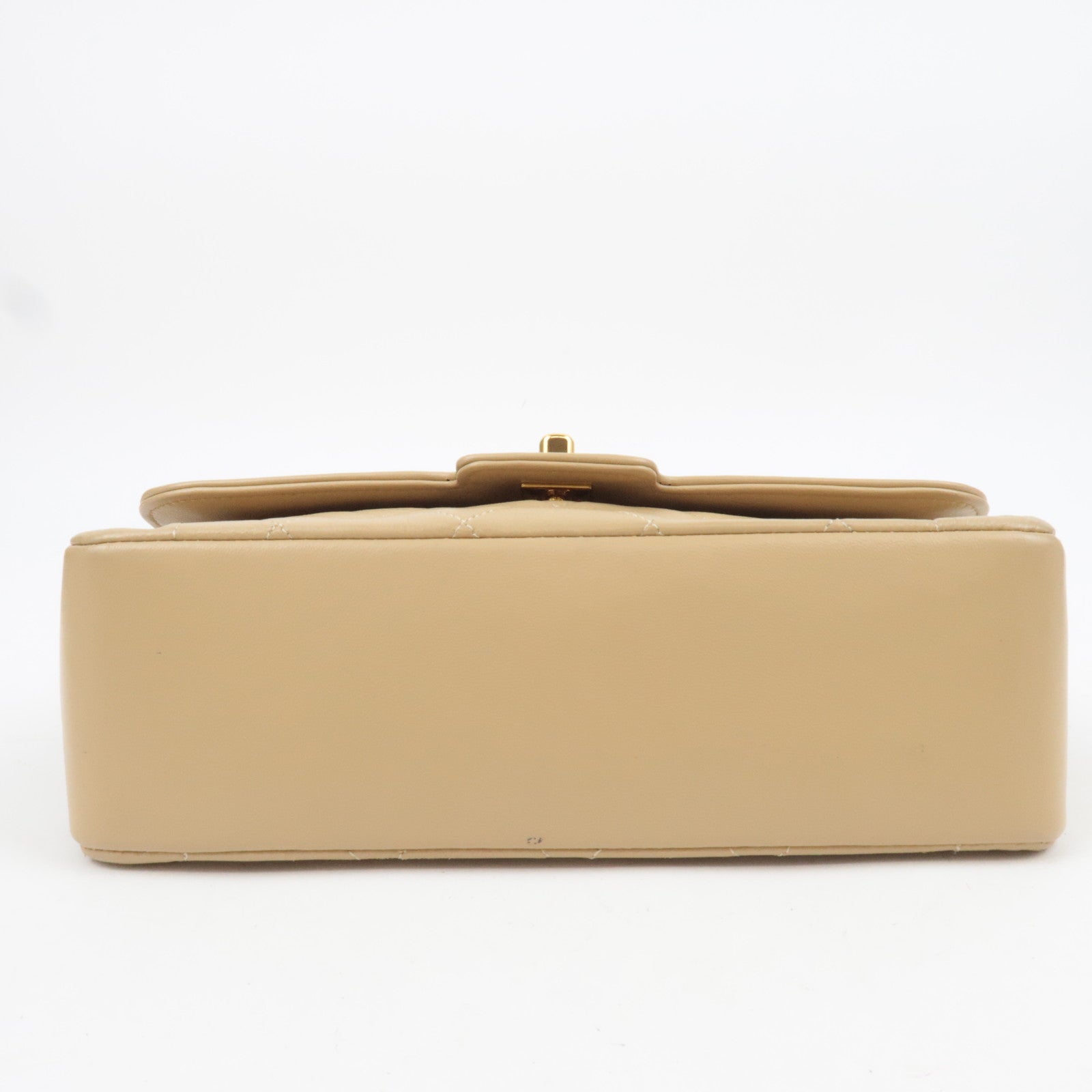 CHANEL Diana Matelasse Lambskin Chain Shoulder Bag Beige