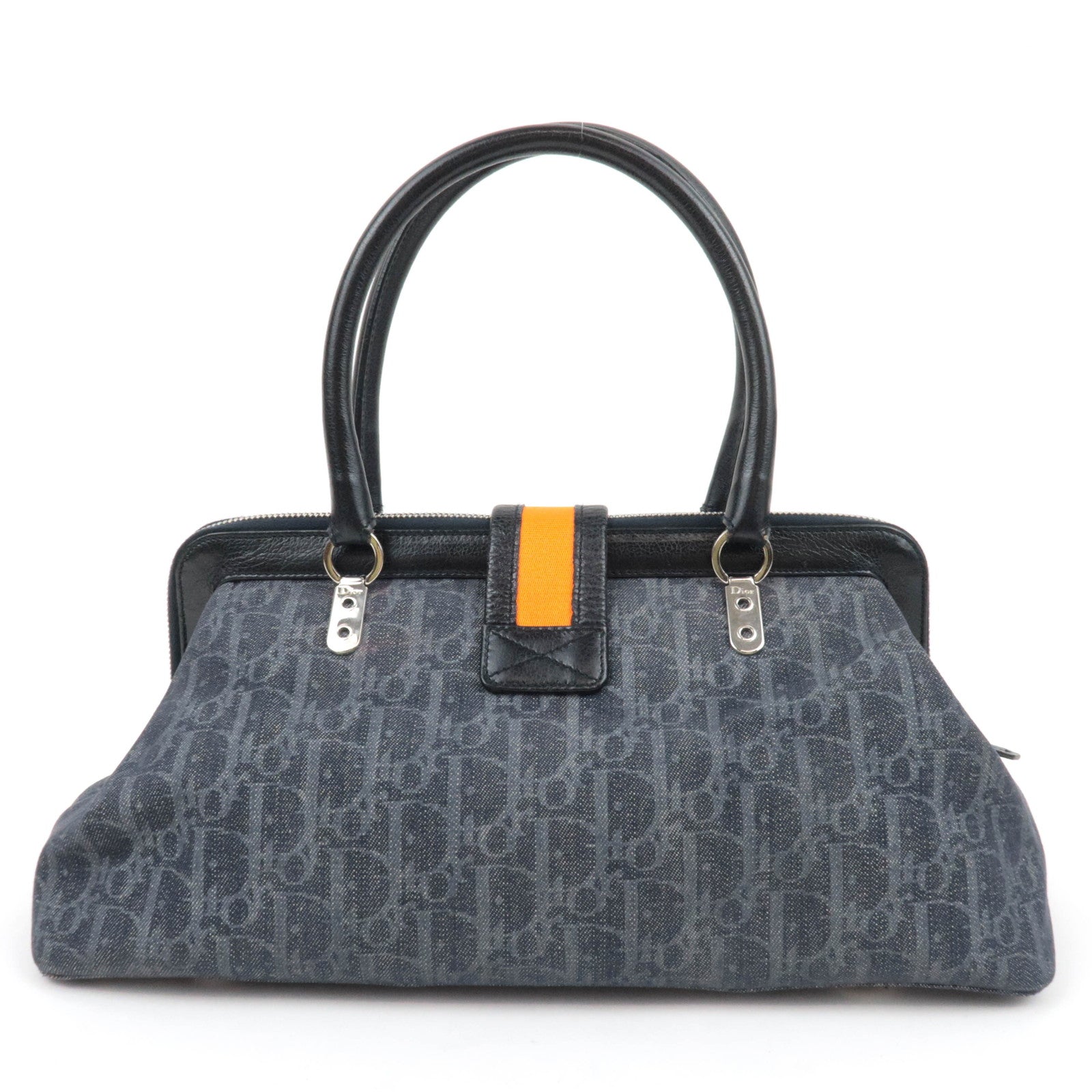 Christian Dior Flight Line Denim Handbag Navy