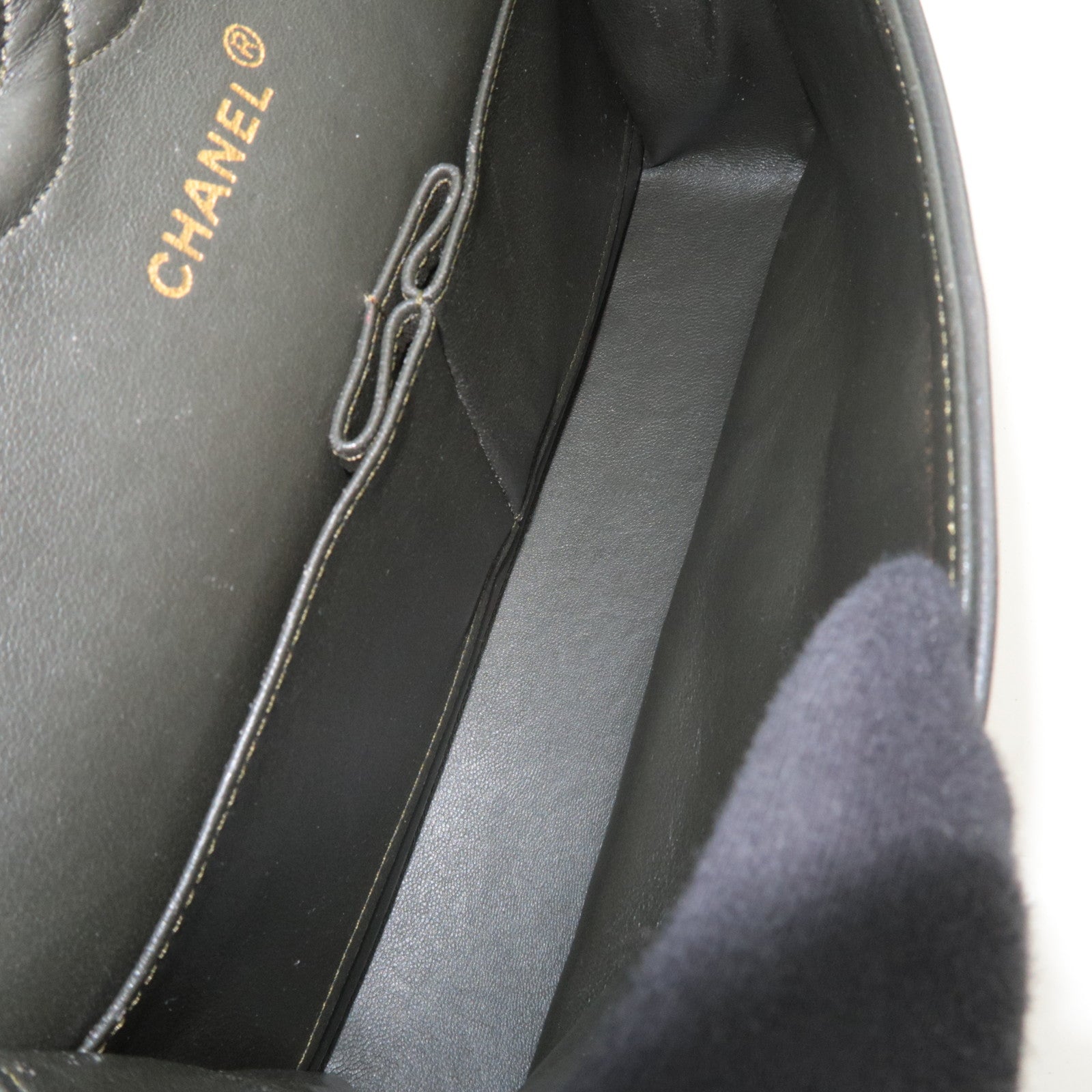 CHANEL Matelasse 25 Lambskin Double Chain Shoulder Bag Dark Green