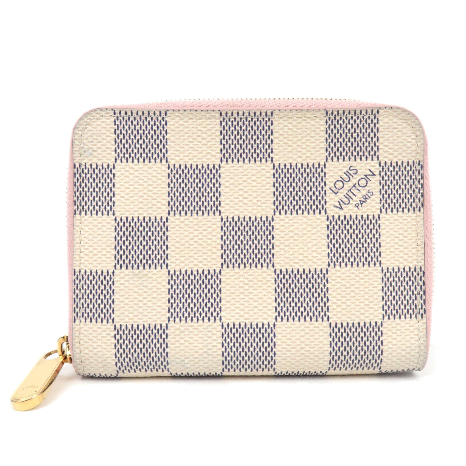 Louis Vuitton Damier Azur Zippy Coin Purse Wallet Rose Ballerine N6022987391