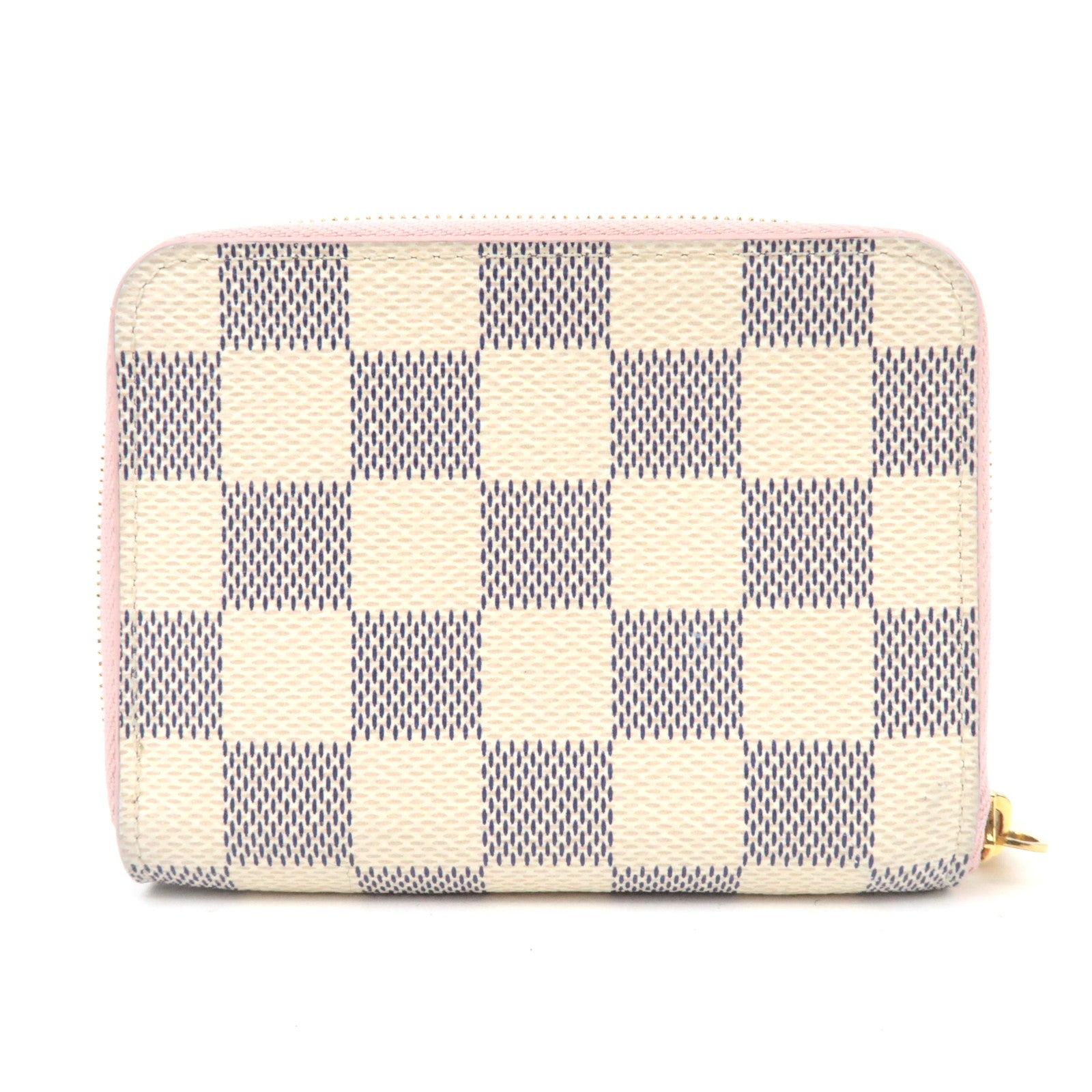 Louis Vuitton Damier Azur Zippy Coin Purse Wallet Rose Ballerine N60229