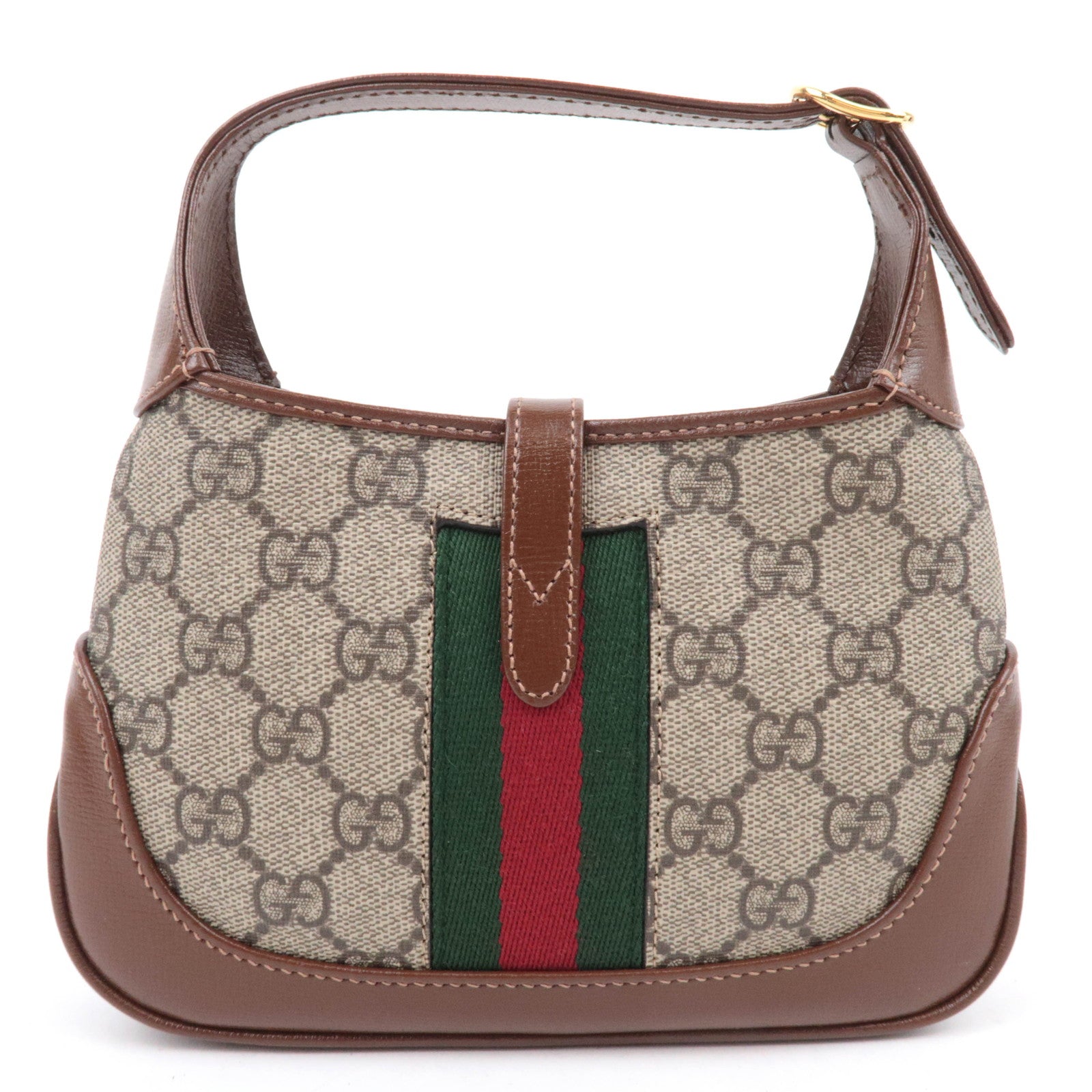 GUCCI Jackie 1961 Ophidia GG Supreme 2Way Handbag Beige Brown 637092 *Dust bag, Strap