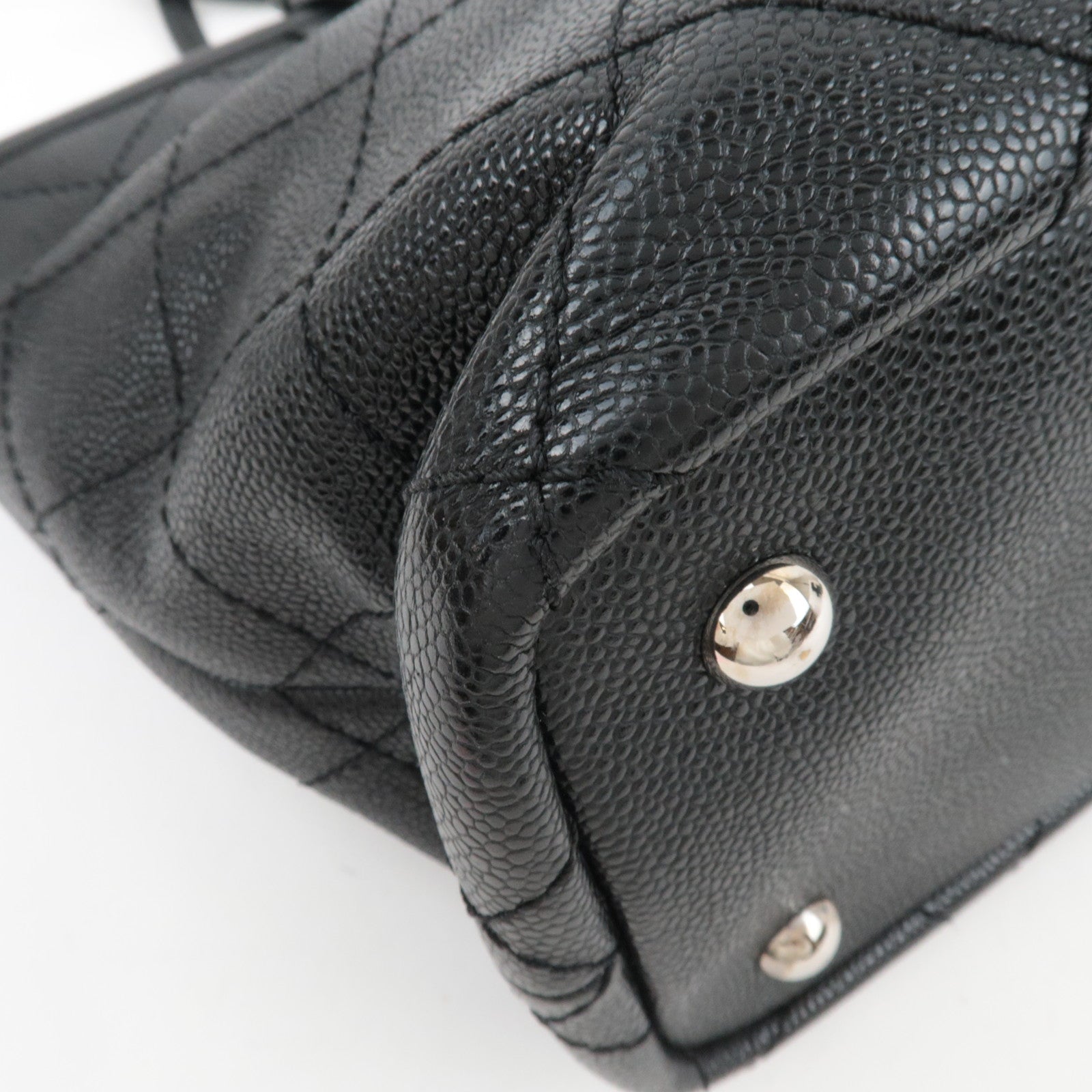 CHANEL On The Road Caviarskin Tote Bag Black