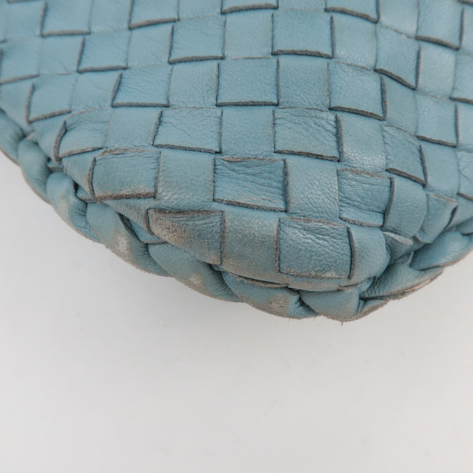 BOTTEGA VENETA Intrecciato Leather Hobo Bag Light Blue 115654