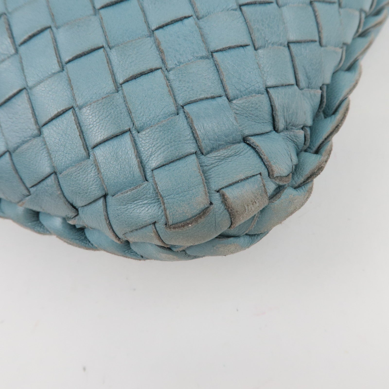 BOTTEGA VENETA Intrecciato Leather Hobo Bag Light Blue 115654