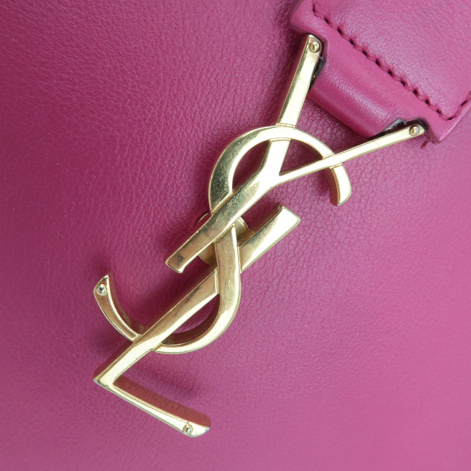 SAINT LAURENT YSL Baby Cabas Leather 2Way Handbag