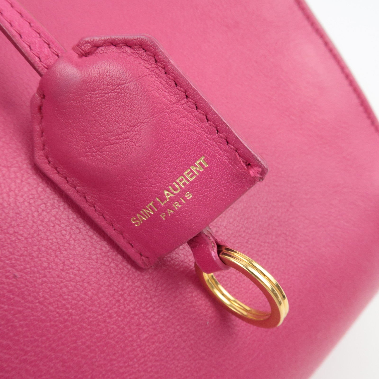 SAINT LAURENT YSL Baby Cabas Leather 2Way Handbag