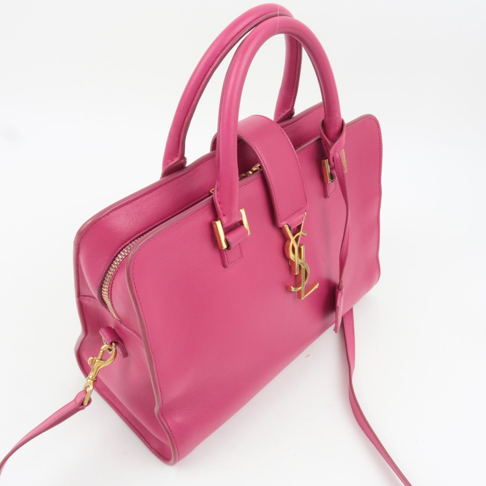 SAINT LAURENT YSL Baby Cabas Leather 2Way Handbag